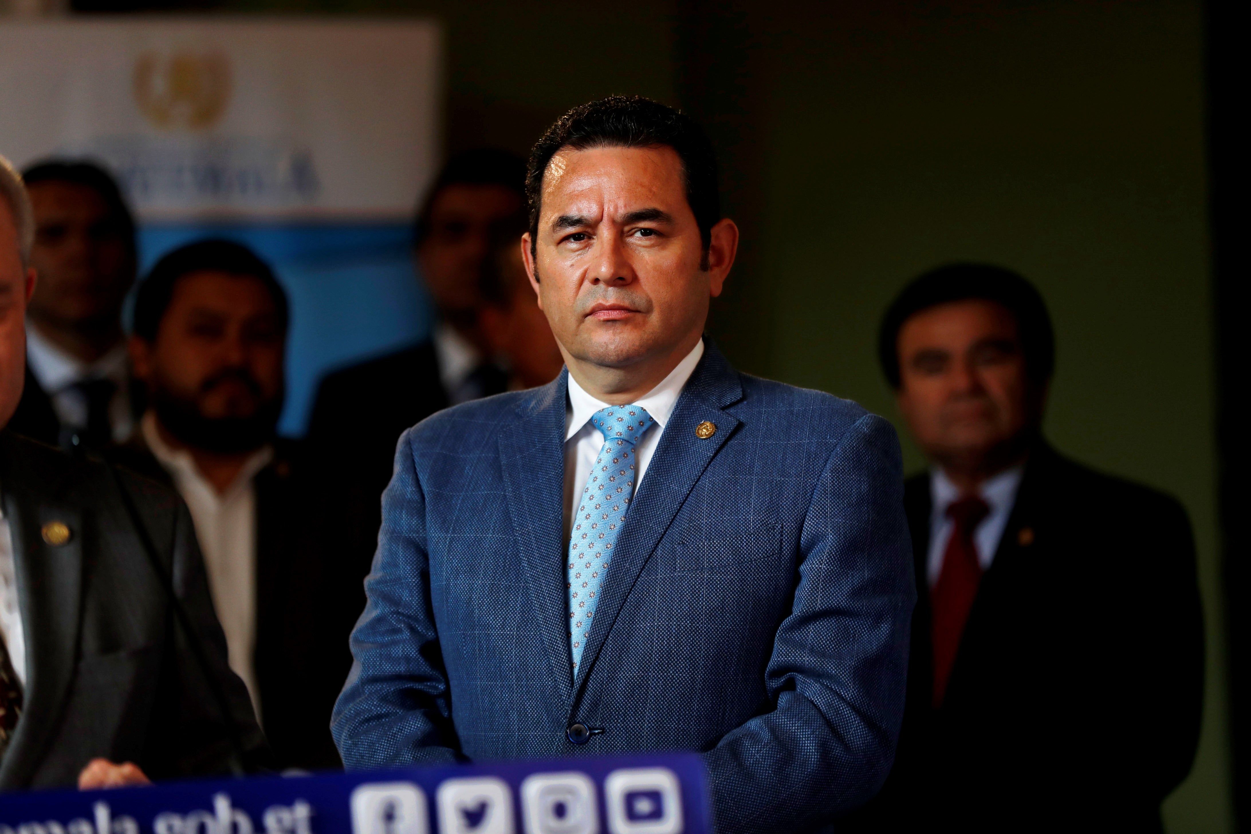 El presidente de Guatemala, Jimmy Morales, participa en el 74 período de sesiones de la Asamblea de las Naciones Unidas. (Foto Prensa Libre: EFE)