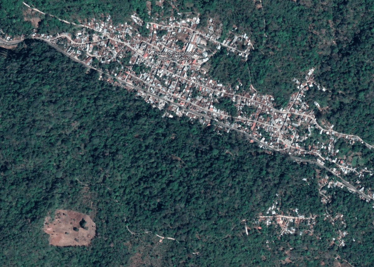 Los dos periodistas israelíes fueron agredidos en Oratorio, Santa Rosa. (Foto Prensa Libre: Google Earth)