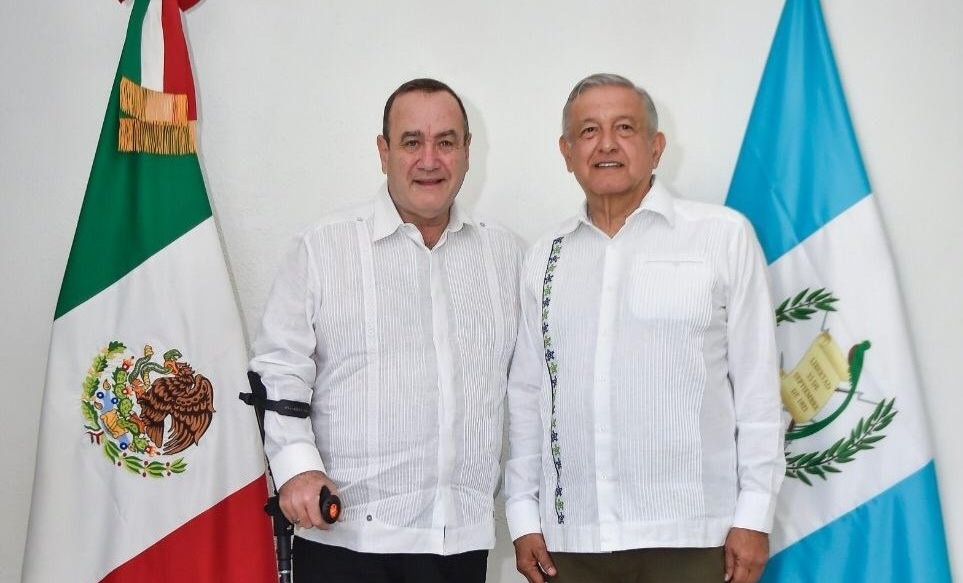 El presidente electo, Alejandro Giammattei se reunió con el presidente mexicano Andrés Manuel López Obrador.(Foto Prensa Libre: Secretaría de Relaciones Exteriores de México)