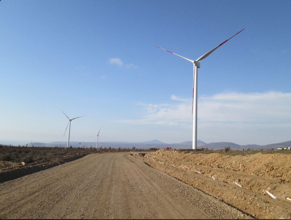 El Parque Eólico Los Cururos tiene una capacidad instalada de 109,6 MW, cuenta con 57 aerogeneradores. (Foto Prensa Libre: Grupo Cobra)