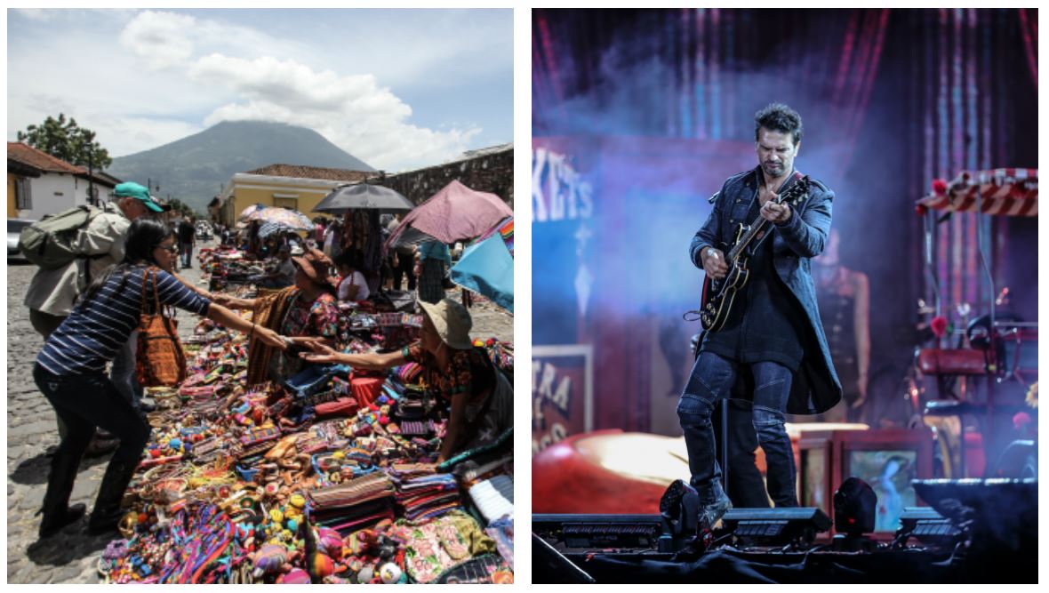 El cantautor guatemalteco Ricardo Arjona recorre las calles de Antigua Guatemala. (Foto Prensa Libre: Keneth Cruz)