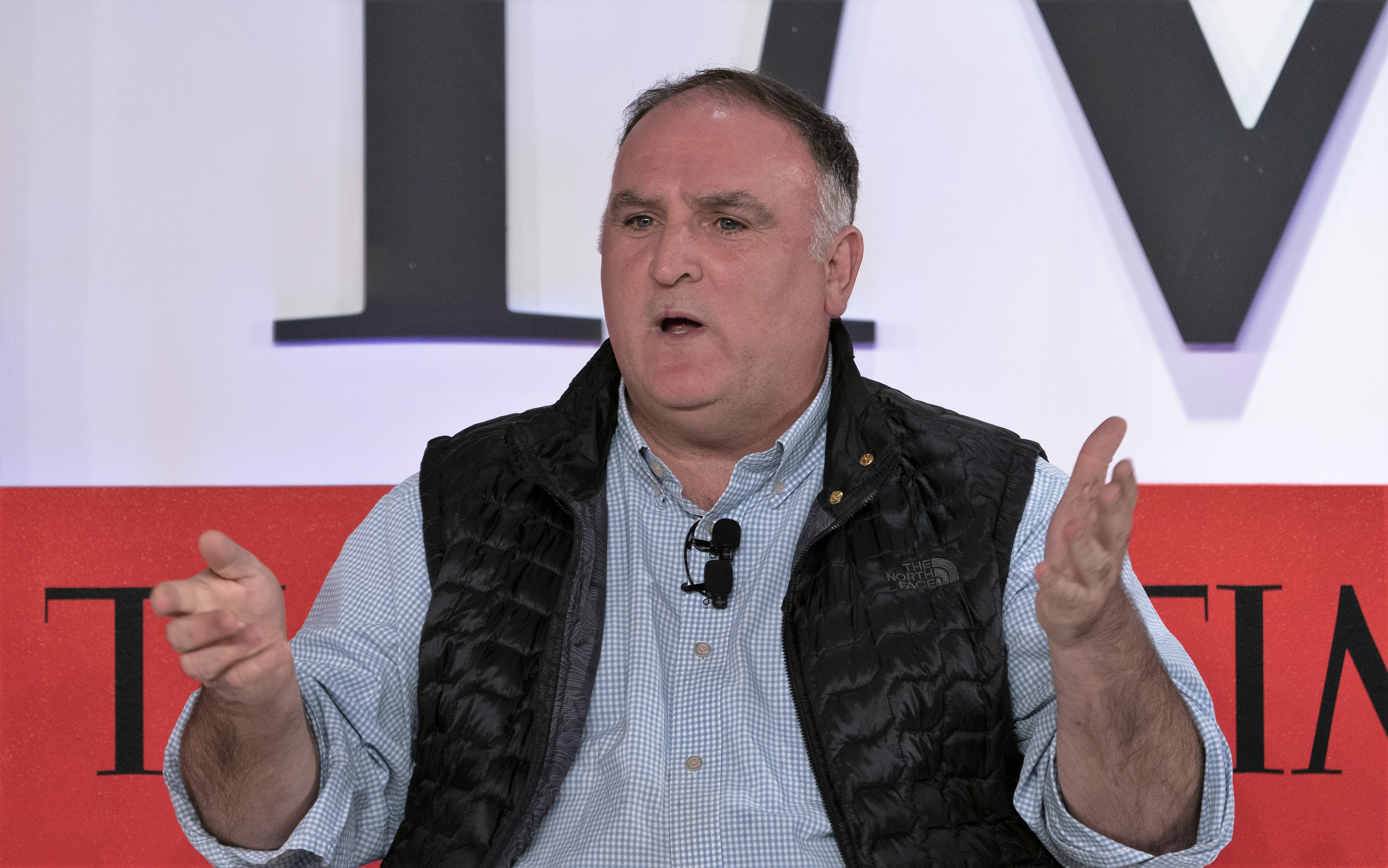 Chef Jose Andres durante el  Time 100 Summit  en Nueva York, 2019.  (Foto Prensa Libre:  
Don Emmert / AFP). 