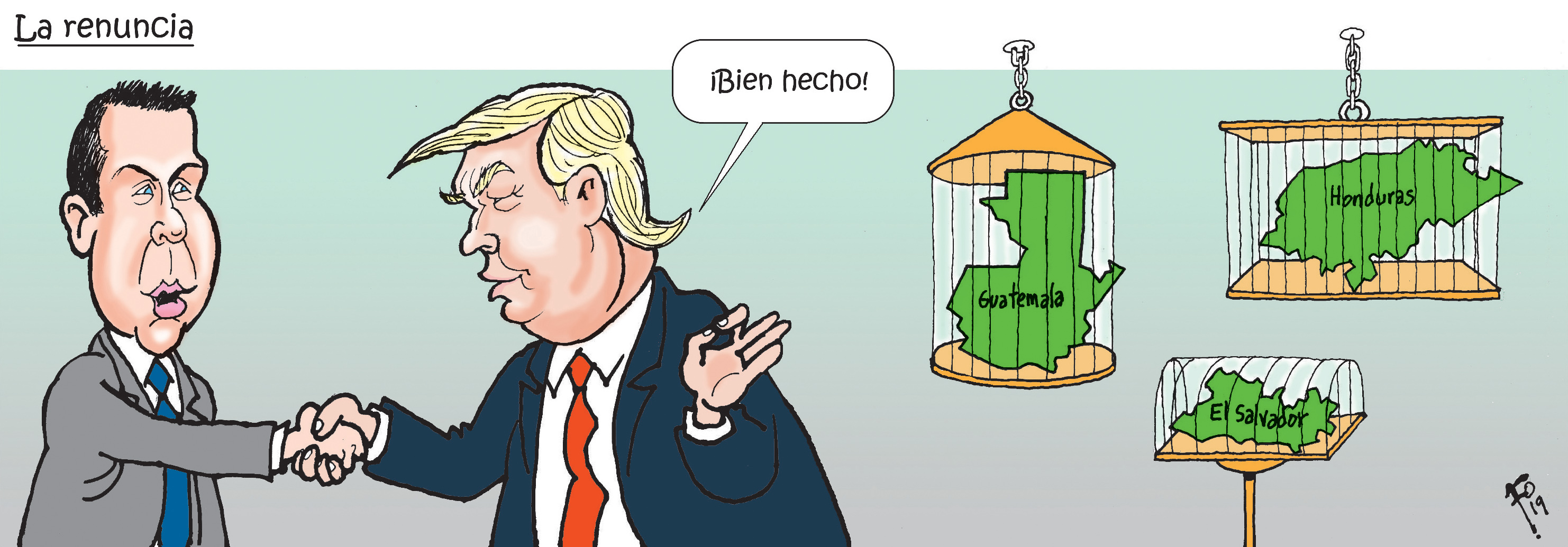 Personajes: Kevin McAleenan y Donald Trump.