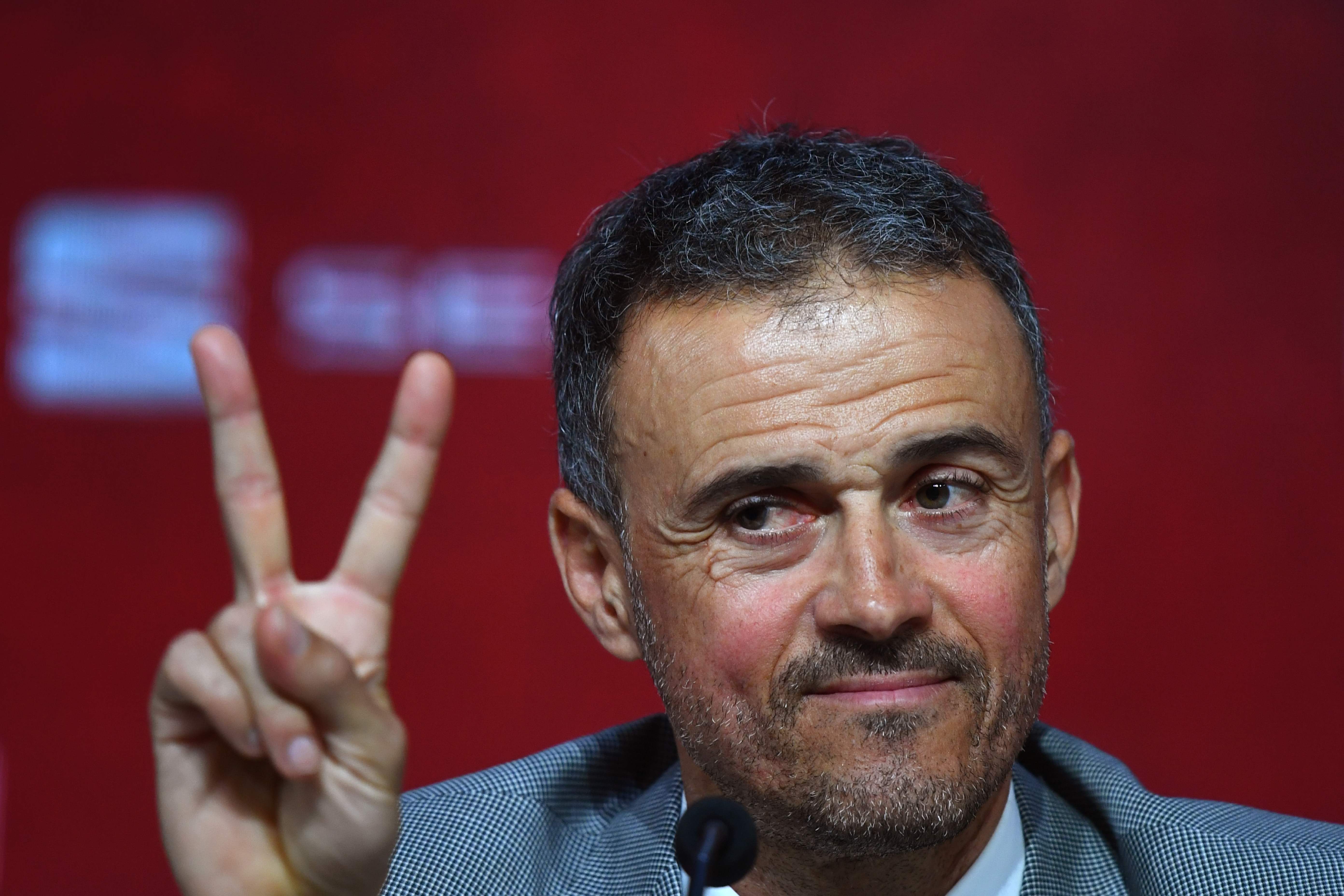 Luis Enrique regresó a la selección española y habló sobre Moreno. (Foto Prensa Libre: AFP)