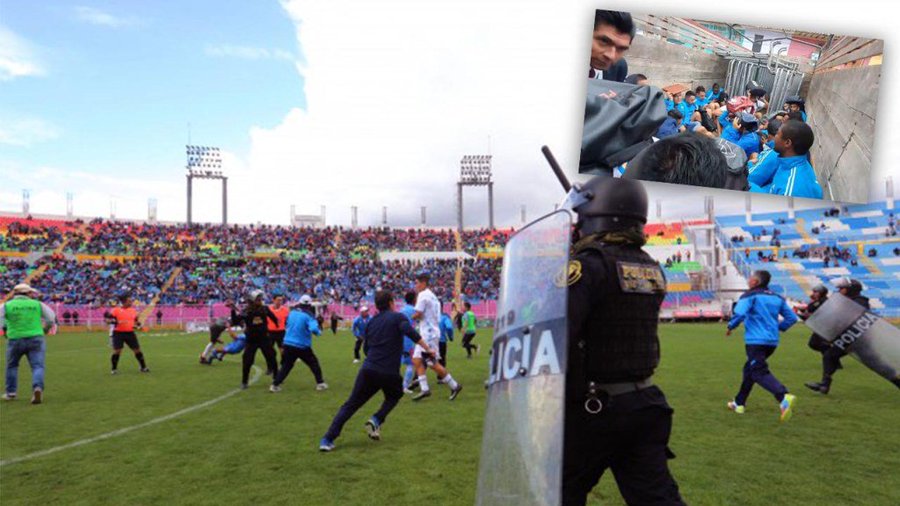 Batalla campal en la Copa Perú. Árbitros fueron agredidos. (Foto Prensa Libre: Redes)