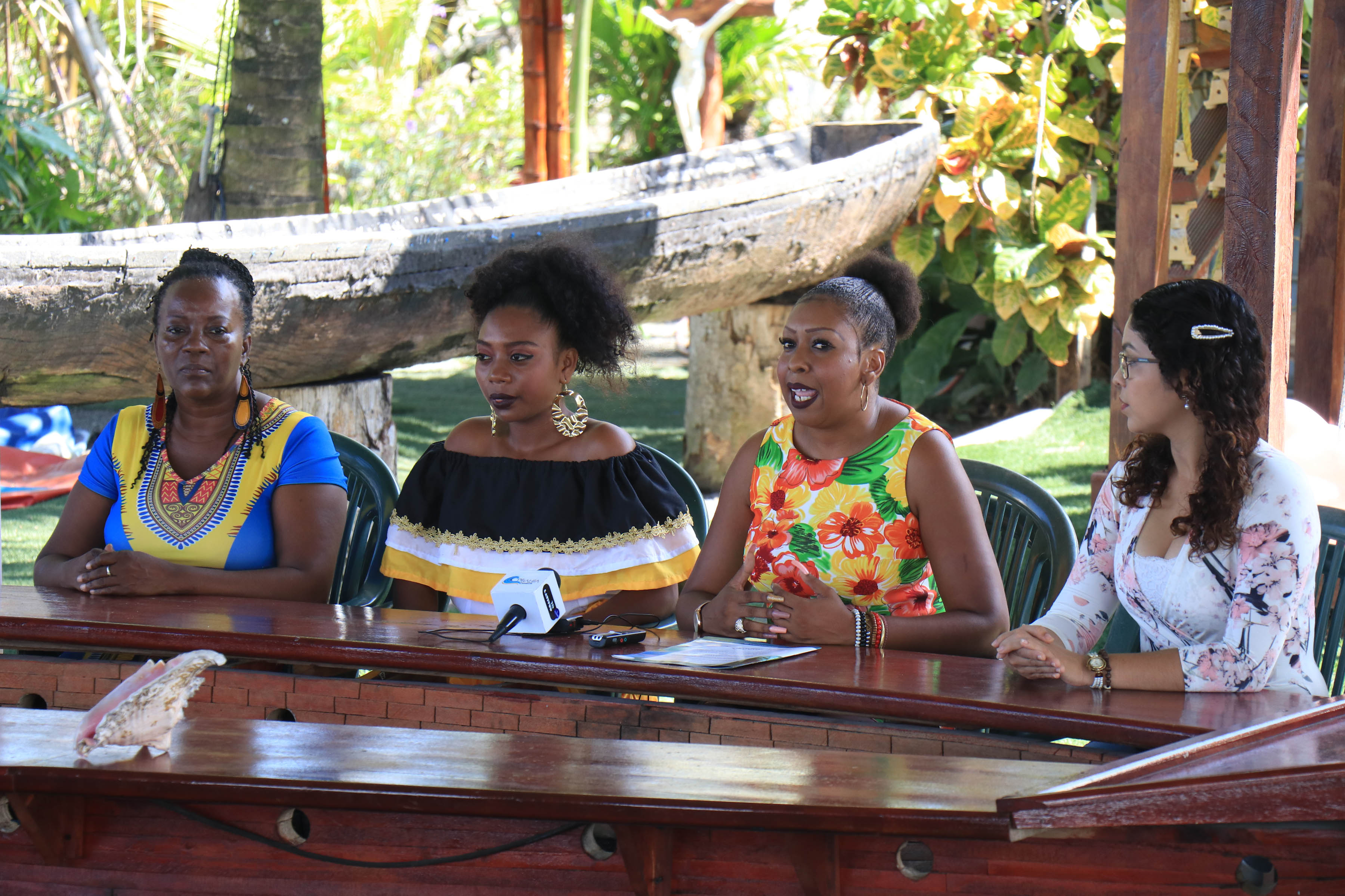 Los organizadores anunciaron el evento Reina Garífuna del Caribe en Puerto Barrios, Izabal. (Foto Prensa Libre: Dony Stewart)