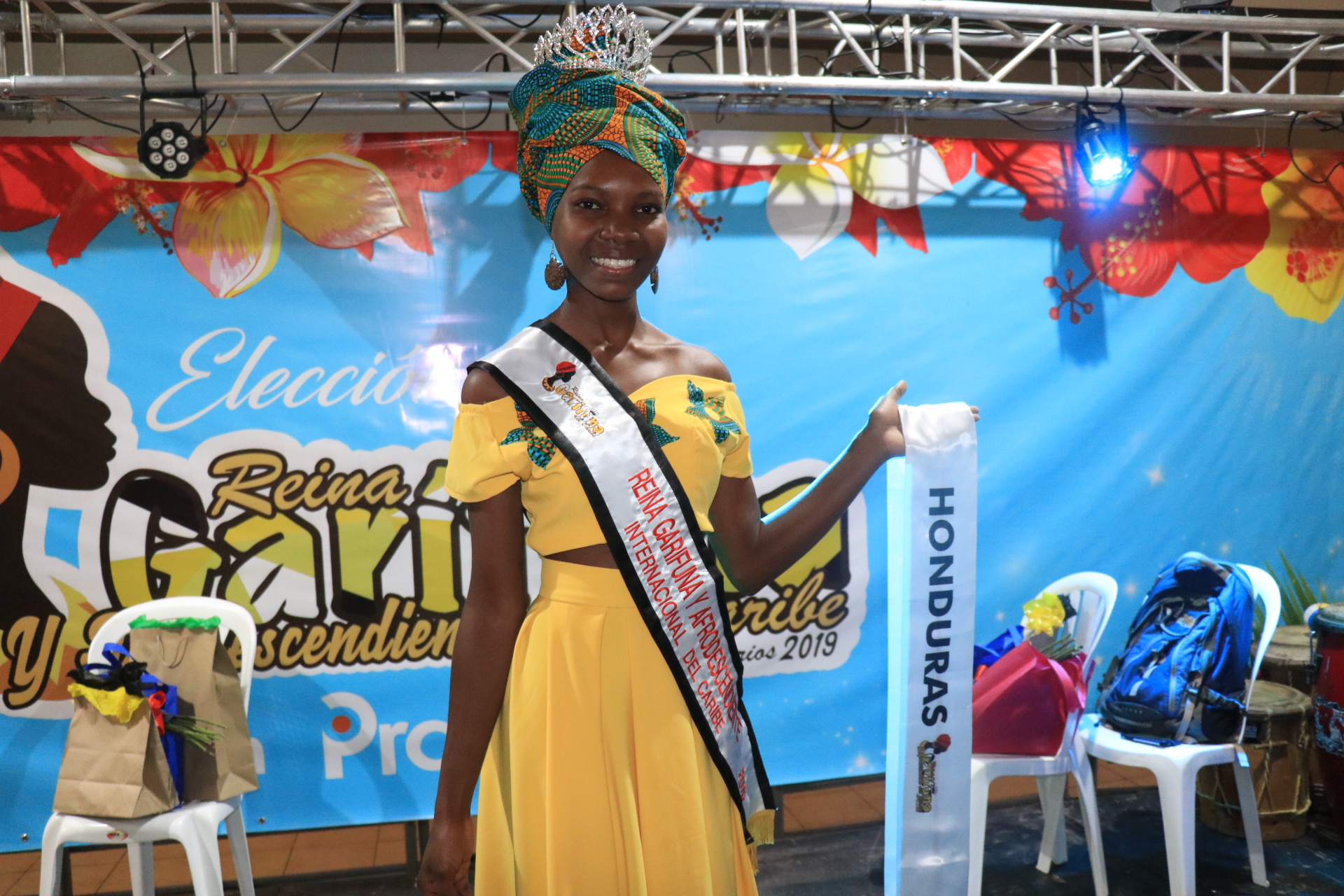 Trixy Marina Franzua Suazo, representante de Honduras es la ganadora del certamen de belleza. (Foto Prensa Libre: Dony Stewart)