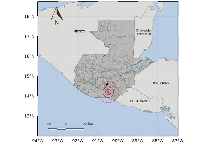 El epicentro del temblor se ubicó en Santa Rosa. (Foto: Insivumeh)