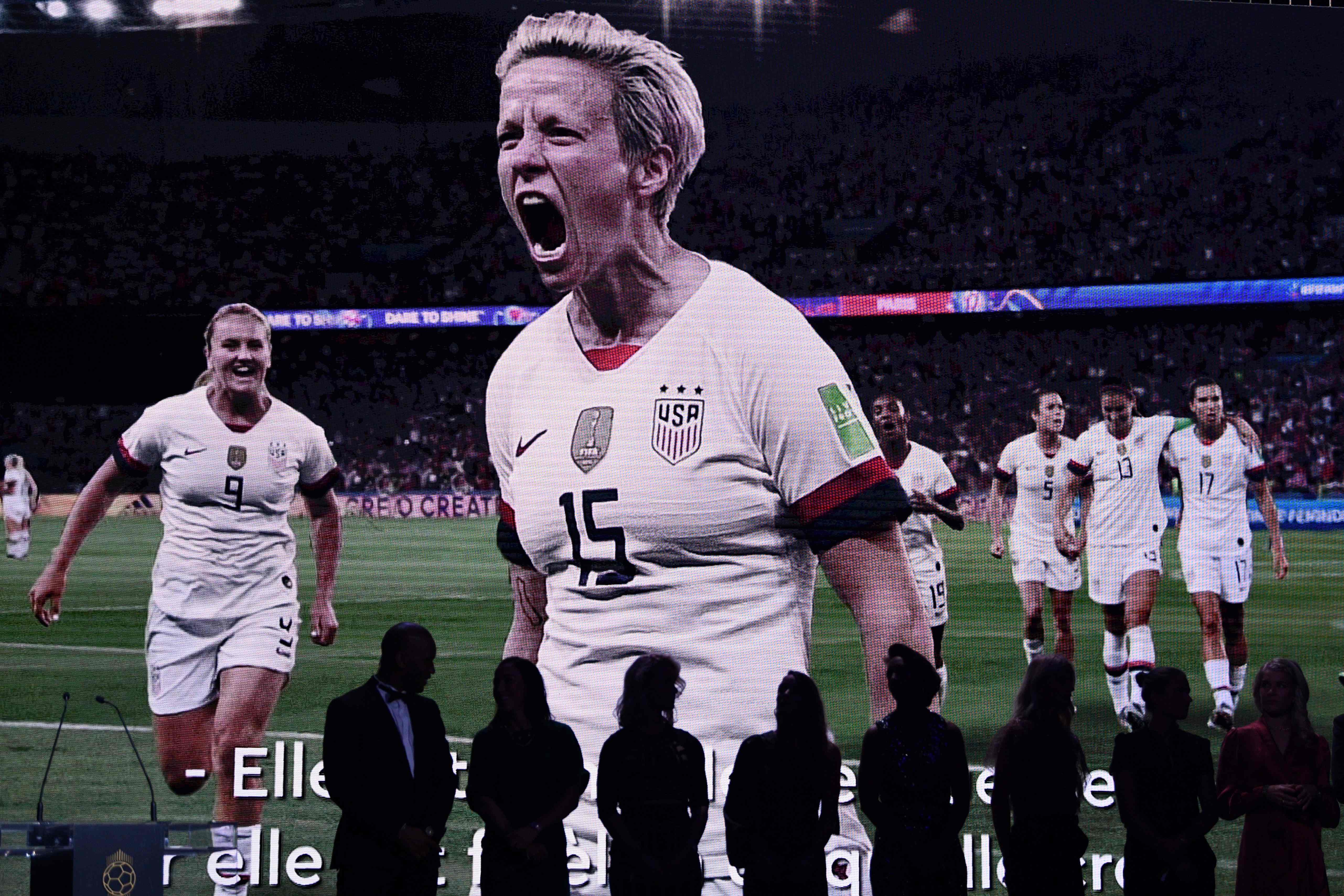 Megan Rapinoe no estuvo presente en la gala en París. (Foto Prensa Libre: AFP)