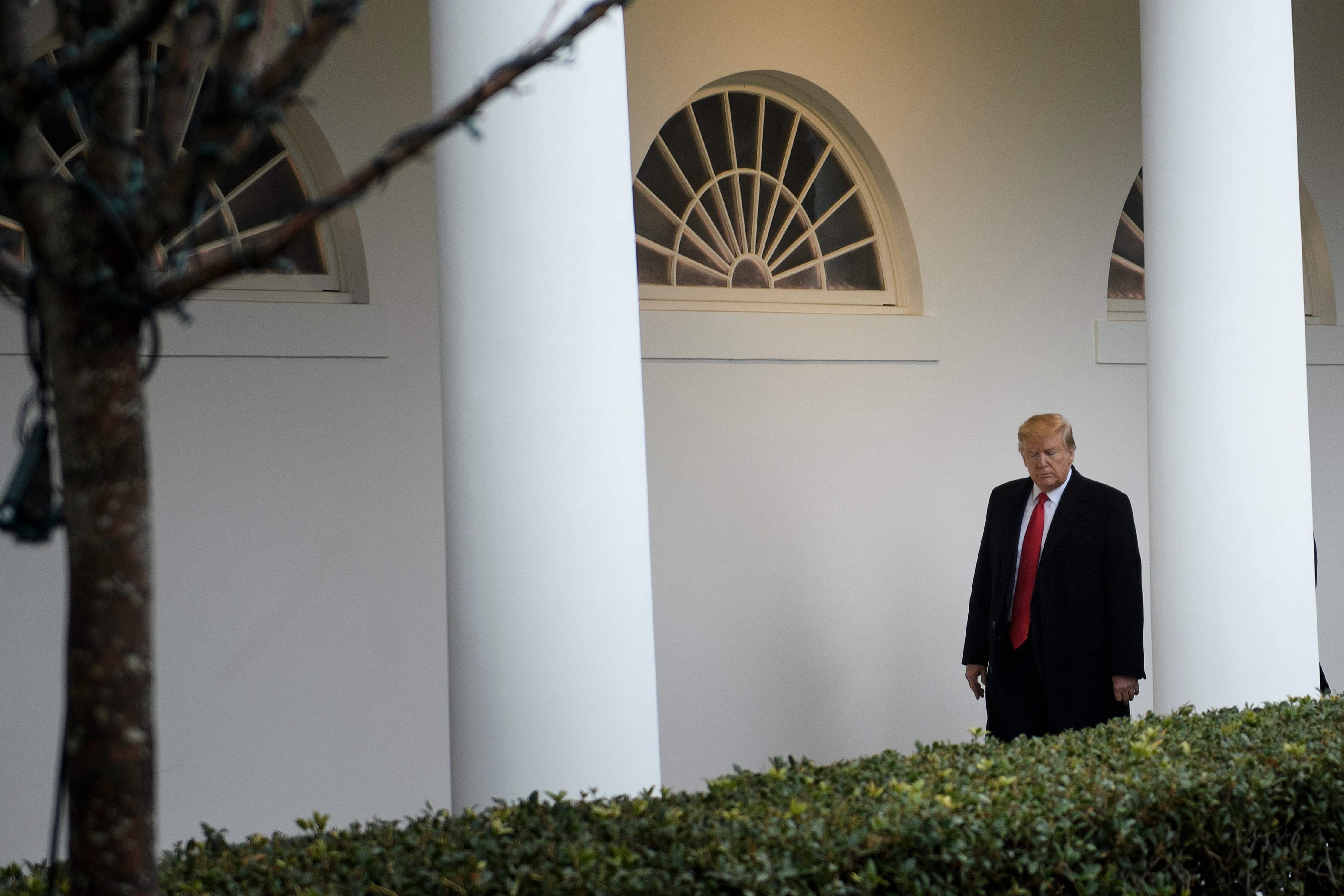 Donald Trump en la Casa Blanca el 17 de diciembre. Hoy no se le ha visto. (Foto Prensa Libre: Hemeroteca PL)