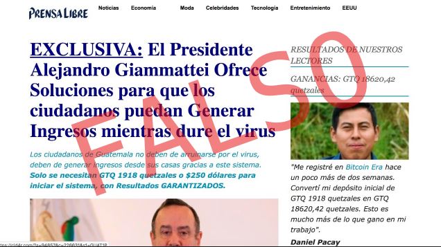 Esta es una de las noticias falsas sobre una supuesta propuesta gubernamental para generar ingresos durante la emergencia sanitaria por el coronavirus.