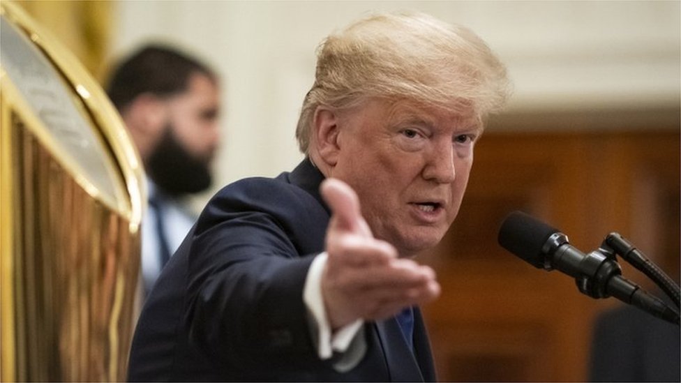 El presidente Donald Trump será puesto bajo juicio en el Senado de EE.UU. (Foto Prensa Libre: EPA)