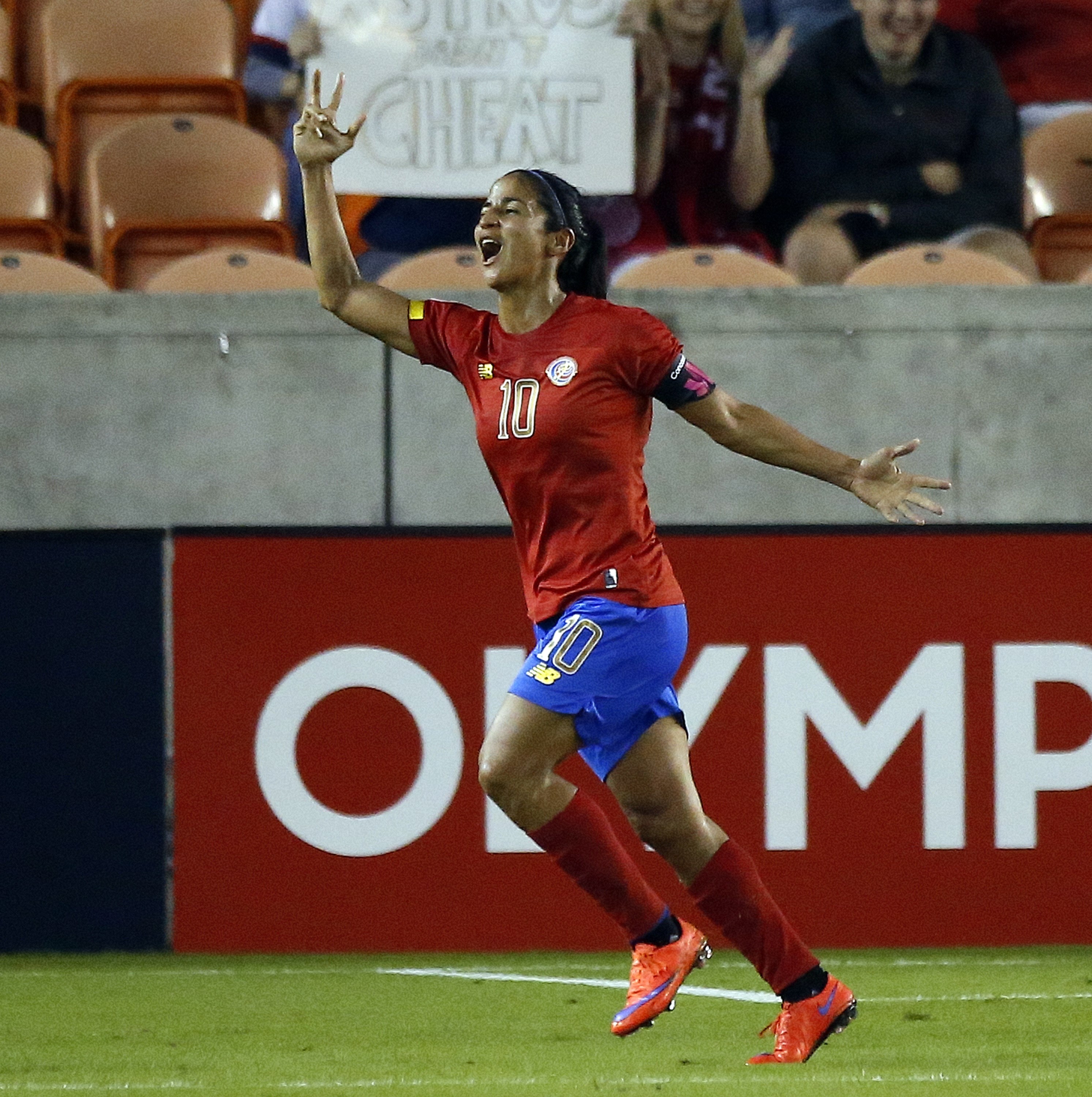 La futbolista costarricense, Shirley Rodríguez, nominada al Puskas de la Fifa. Foto Prensa Libre: AFP