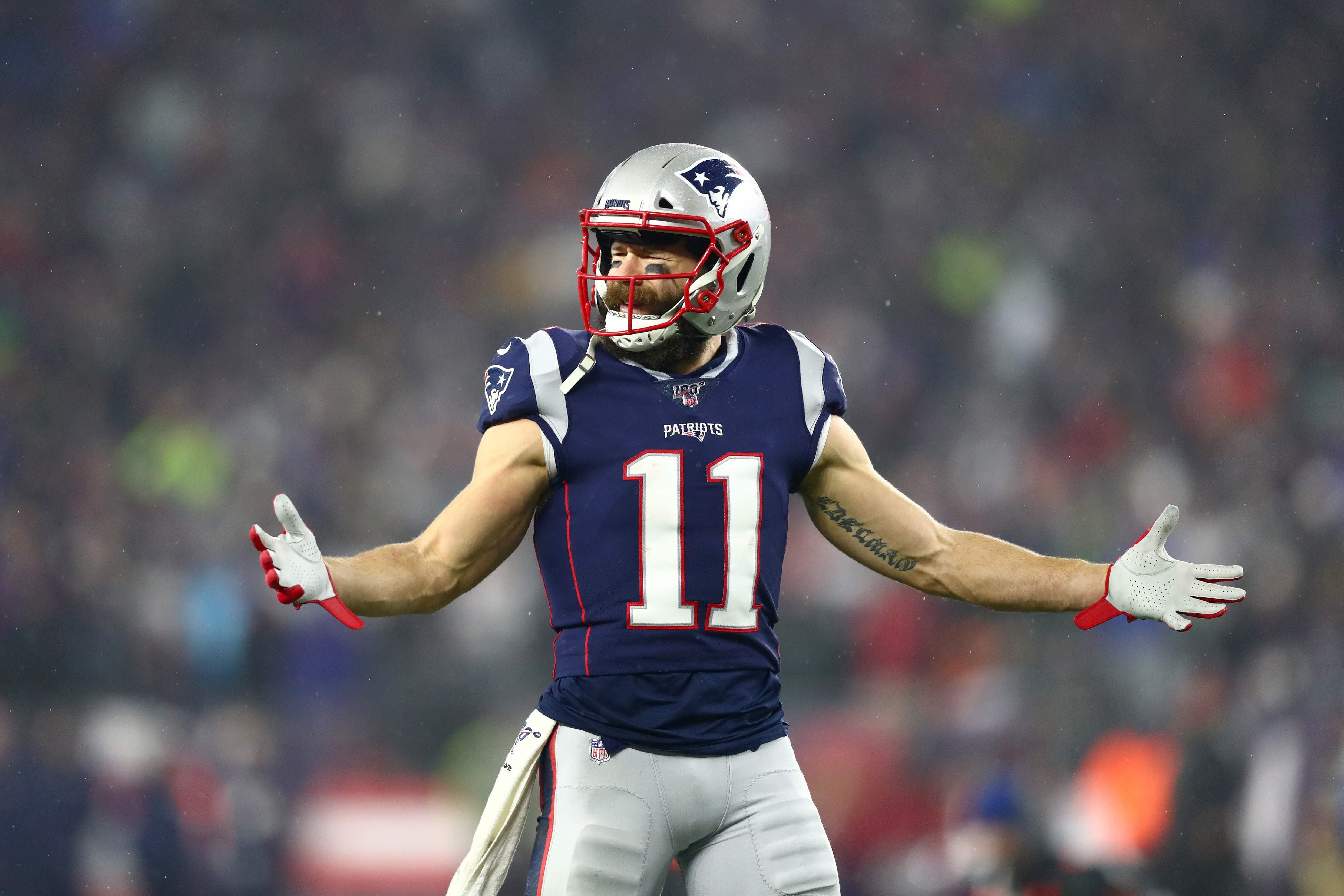 Julian Edelman es una de las figuras de los  New England Patriots. (Foto Prensa Libre: AFP).