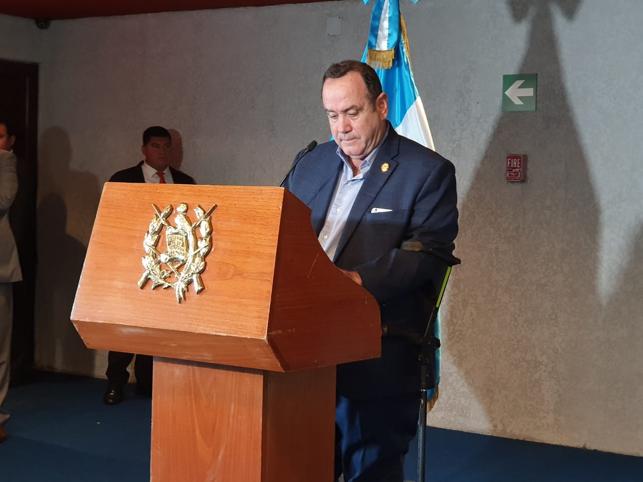 El presidente electo Alejandro Giammattei. (Foto Prensa Libre: Dadiana Cabrera)