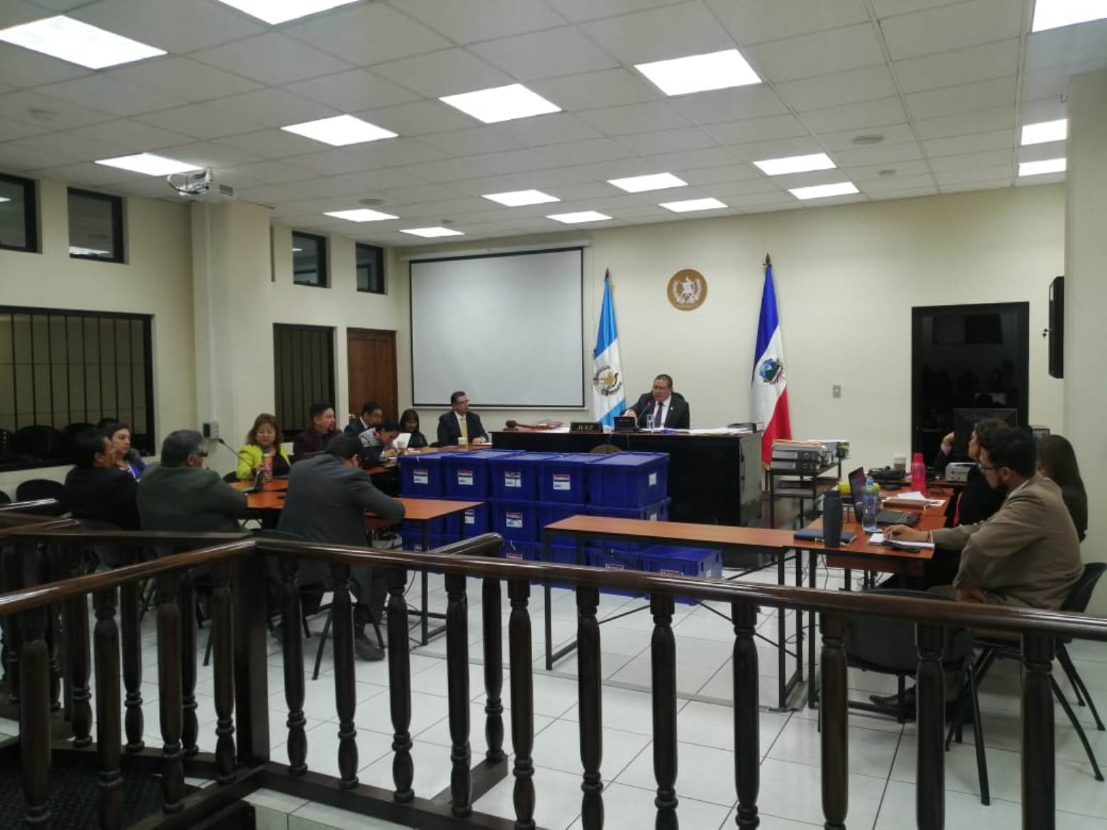 La resolución se dio a conocer en el Centro Regional de Justicia de Quetzaltenango y la audiencia duró más de cinco horas. (Foto Prensa Libre: María Longo) 