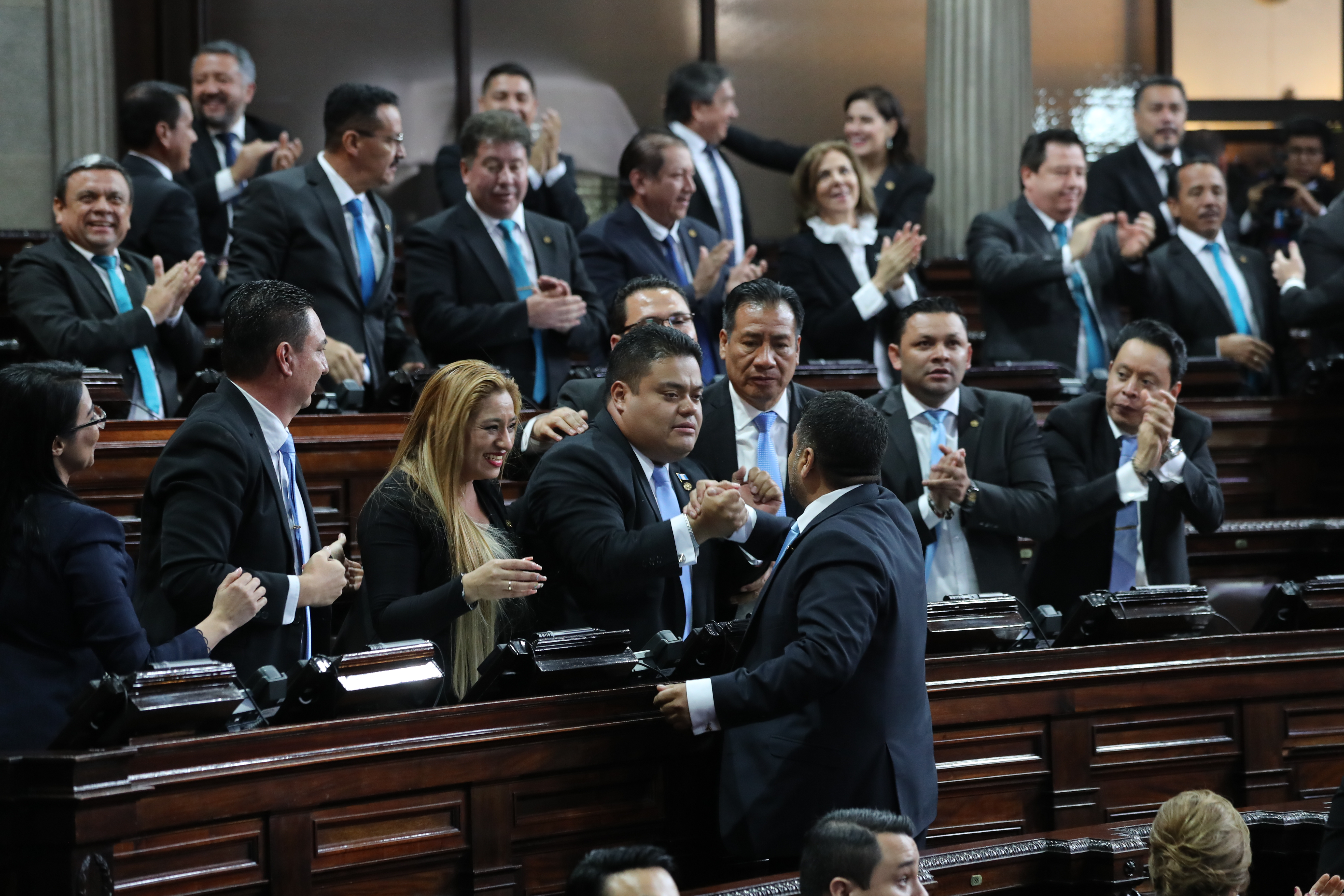 En la sesión del Congreso de la República se eligió a Allan Rodríguez como presidente del Congreso. (Foto Prensa Libre: Érick Ávila).
