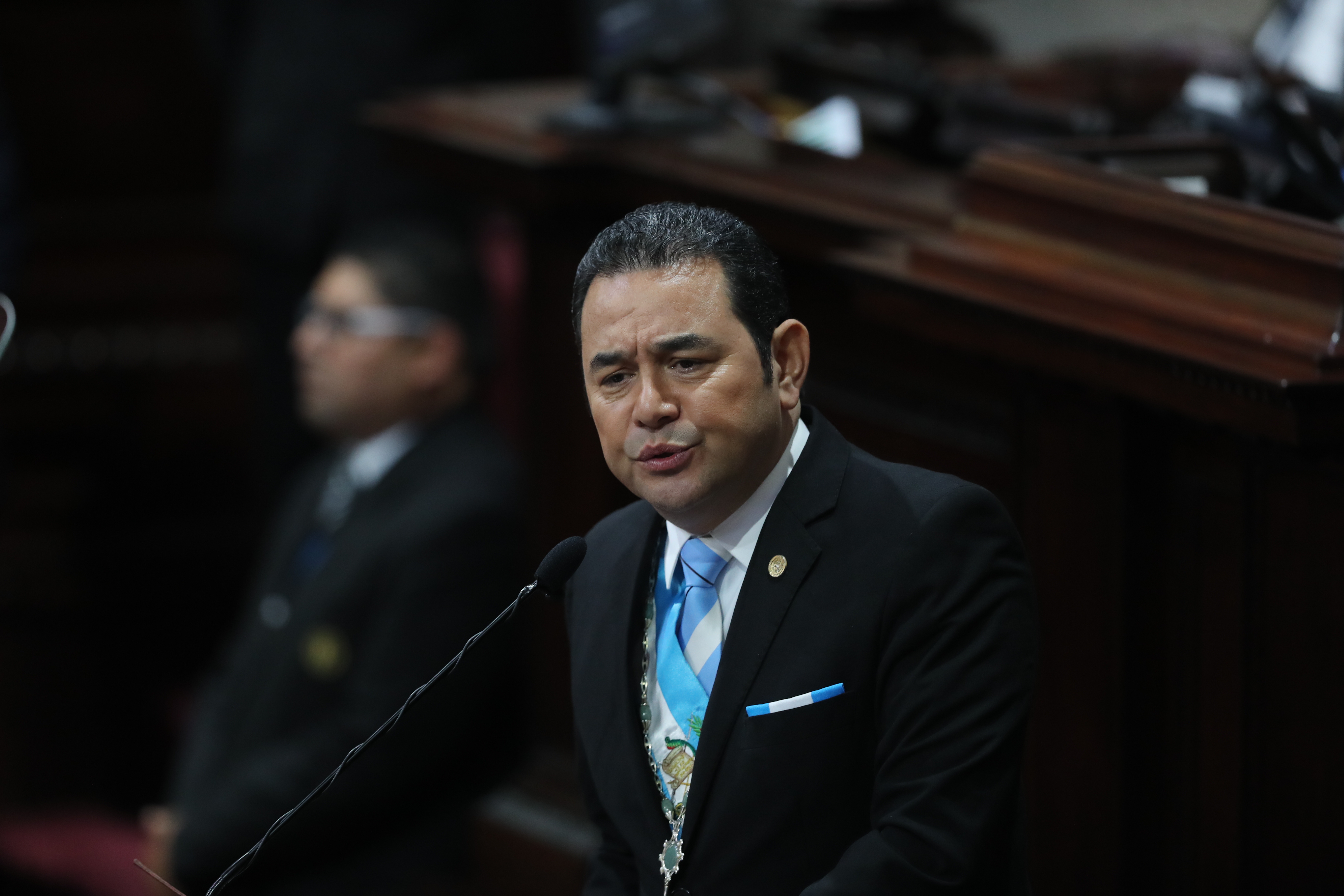 Jimmy Morales, presidente, en la sesin en el Congreso de la Repblica elegi y juramenta a la nueva Junta Directiva, la cual  se traslada al Teatro Nacional Miguel Angel Asturias.


Fotografa Erick Avila:               14/01/2020