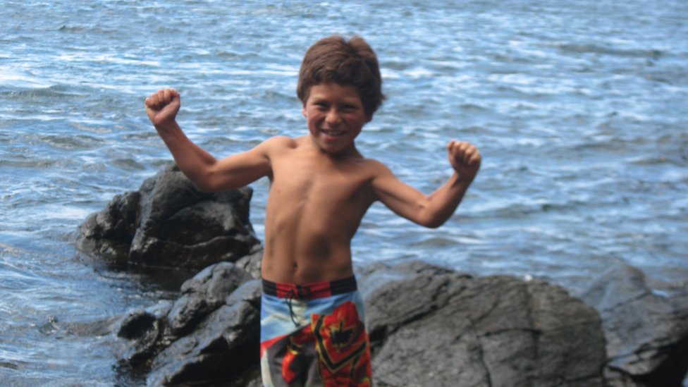 Joaquín, conocido como Puntito, dos días antes del tsunami en la isla Juan Fernández.