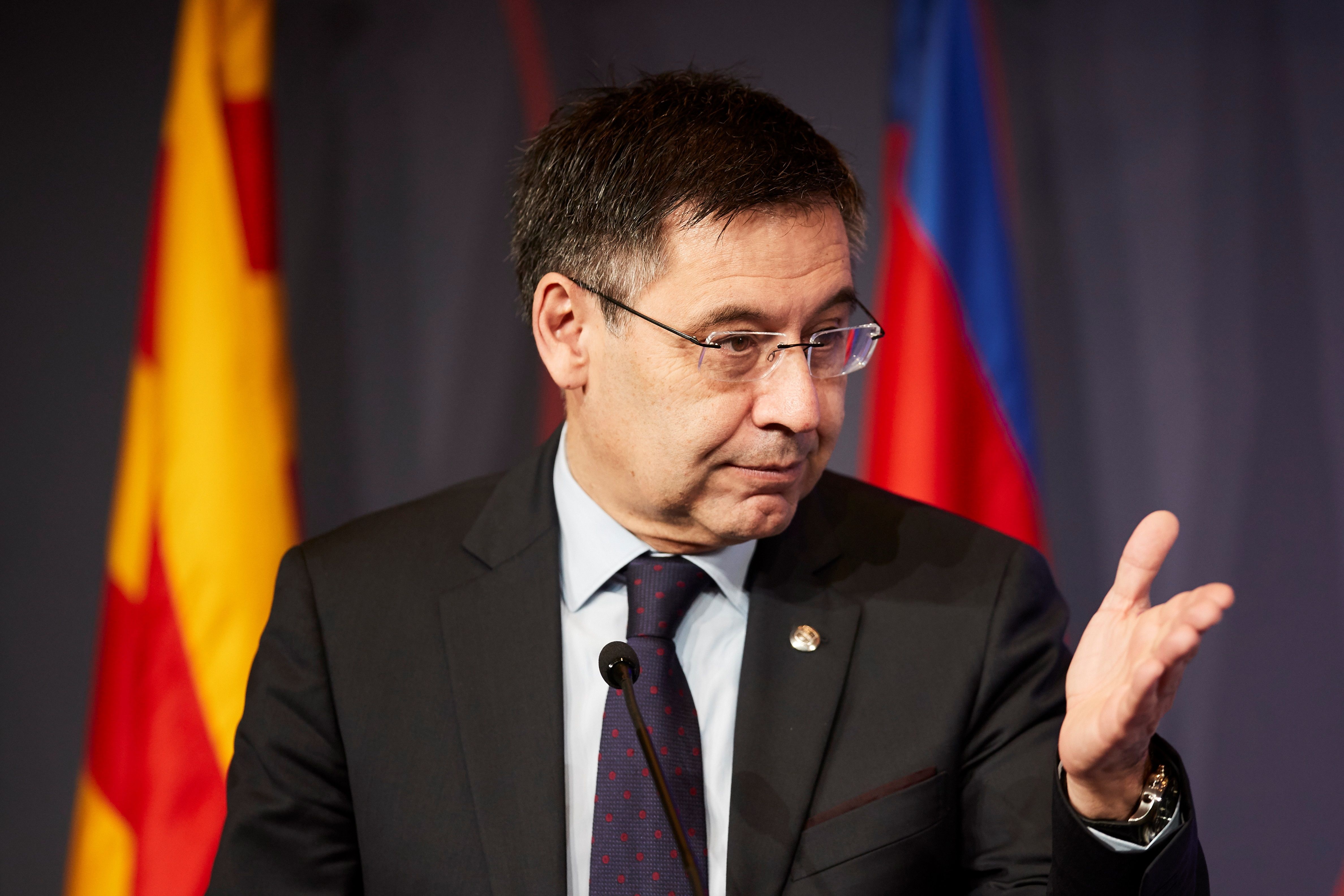 El presidente del FC Barcelona, Josep Maria Bartomeu, pasa una de las crisis más grandes desde que está en el club catalán. (Foto Prensa Libre: EFE)