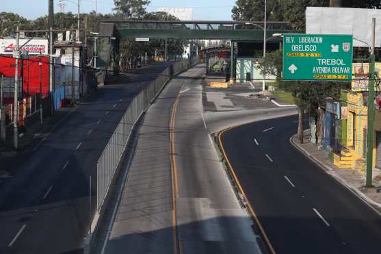 El sector del Trébol también es de alta afluencia vehicular. Foto Prensa Libre: Óscar Rivas