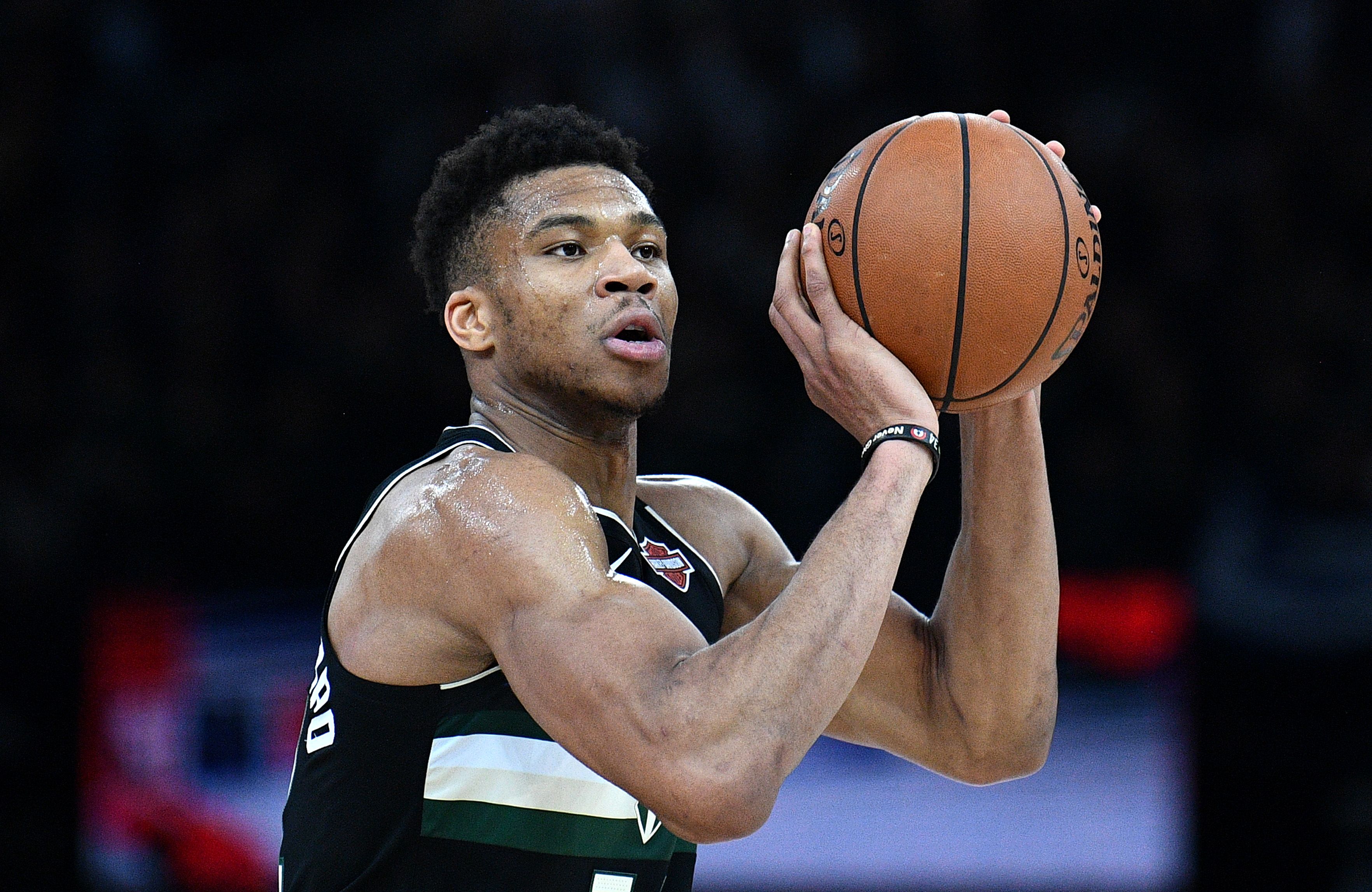 Giannis Antetokounmpo, jugador de Milwaukee Bucks. (Foto Prensa Libre: AFP)