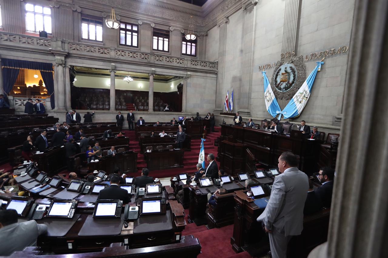 Hemiciclo del Congreso este 11 de marzo. (Foto Prensa Libre: Miriam Figueroa).