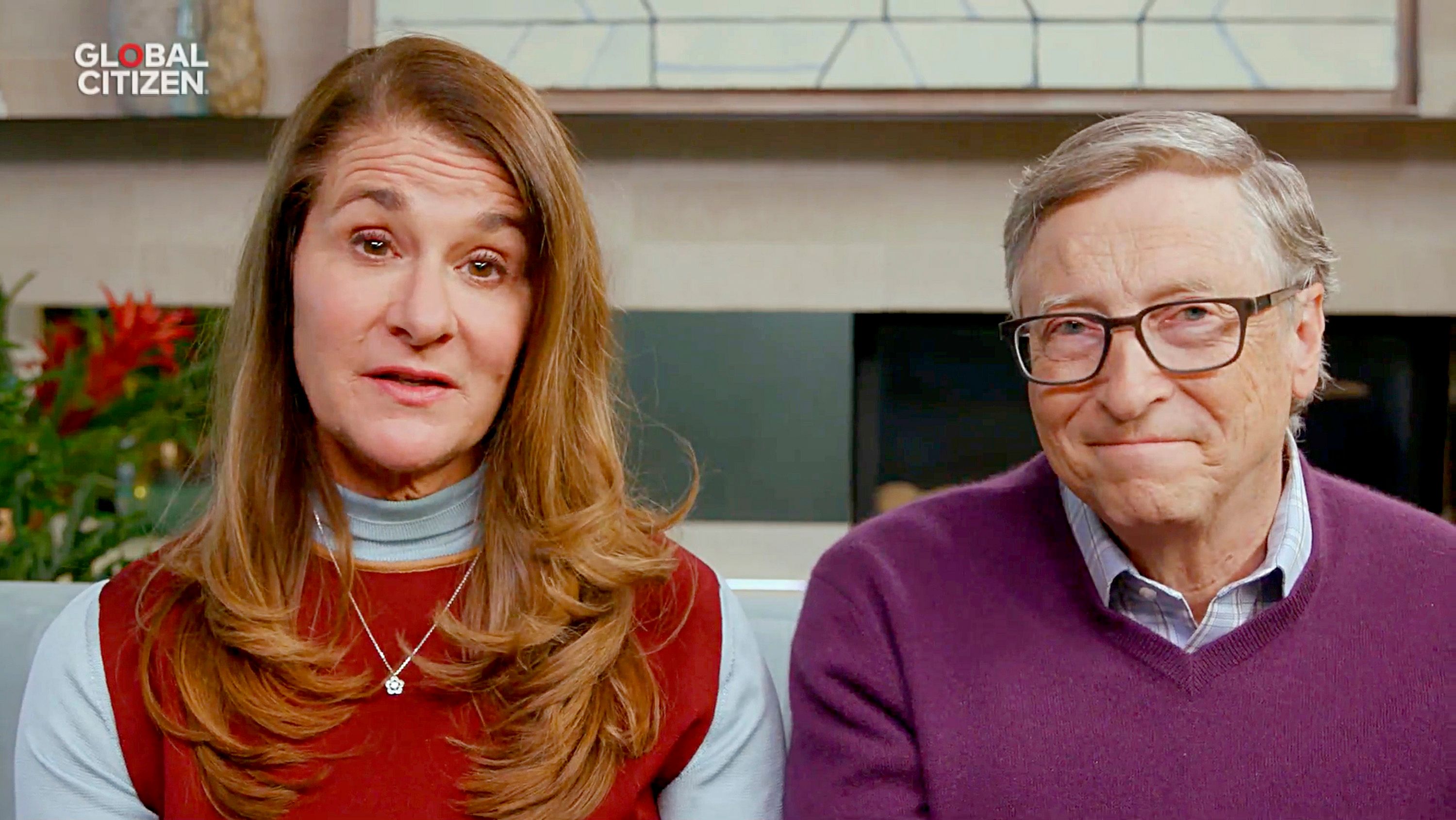 Foto de abril de 2020 de "Global Citizen's One World: Together at Home" muestra a Melinda y Bill Gates. (Foto Prensa Libre: AFP)