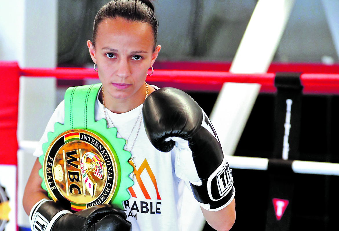 María Micheoo es una de las grandes referentes del boxeo nacional. (Foto Prensa Libre: Jeniffer Gómez)