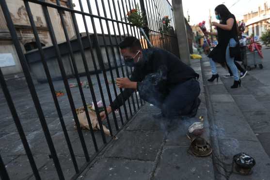 El nazareno mercedario sale en procesión los martes santos y viernes santos. Foto Prensa Libre: Óscar Rivas