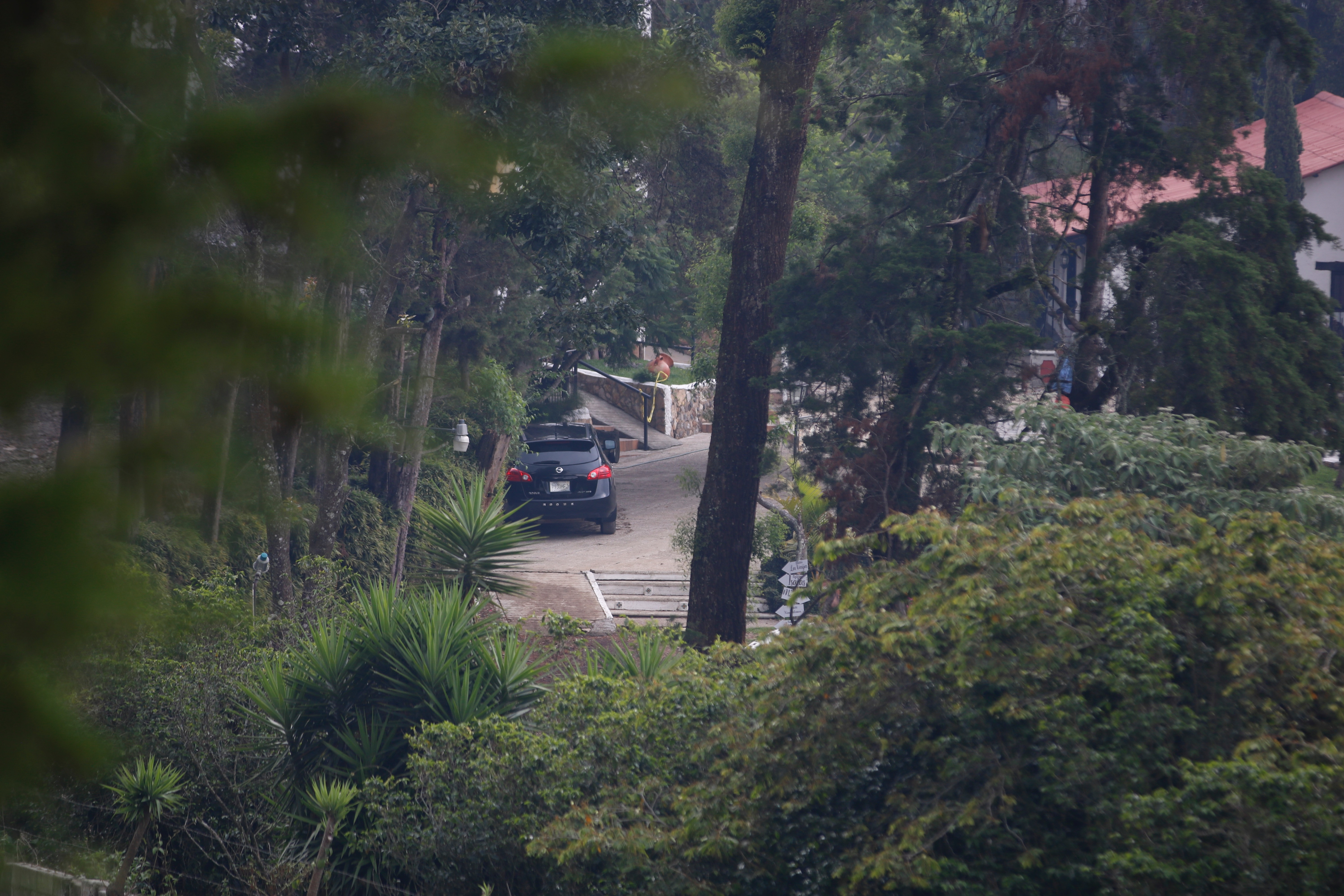 Hacienda de la zona 1 de Fraijanes en donde están en cuarentena a 68 personas con covid-19. (Foto Prensa Libre: Fernando Cabrera)