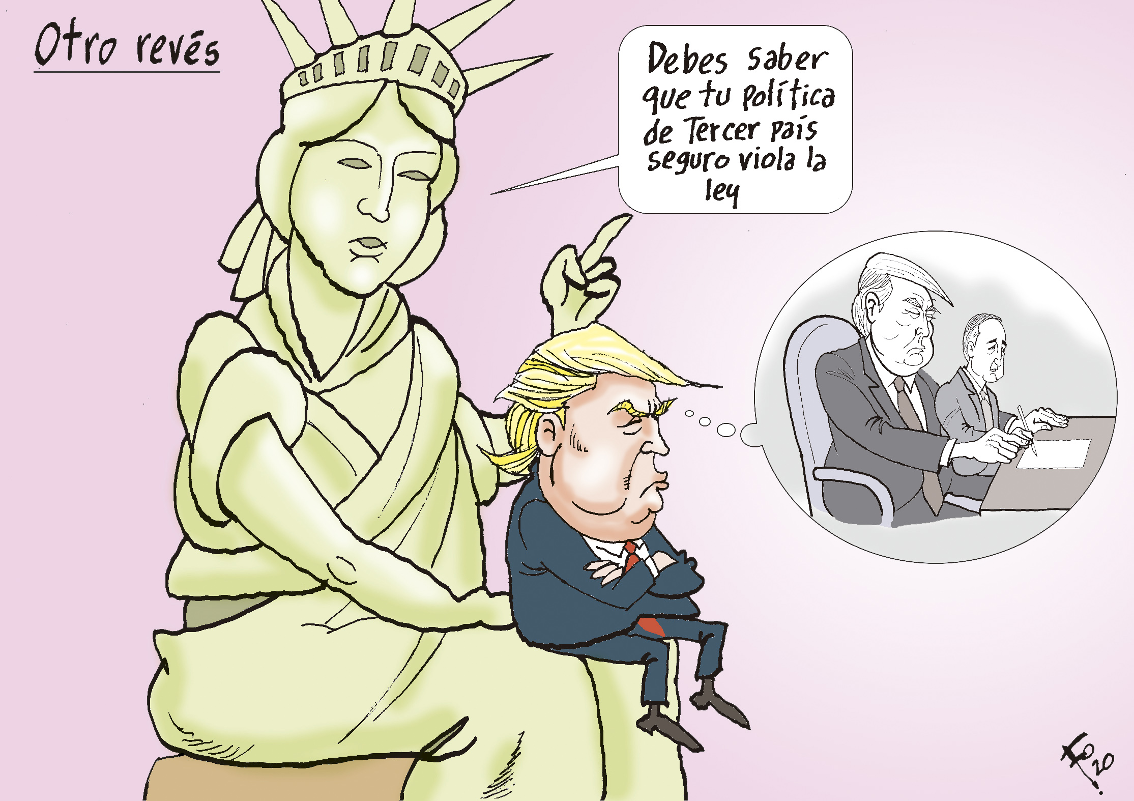 Personajes: Donald Trump y Enrique Degenhart.