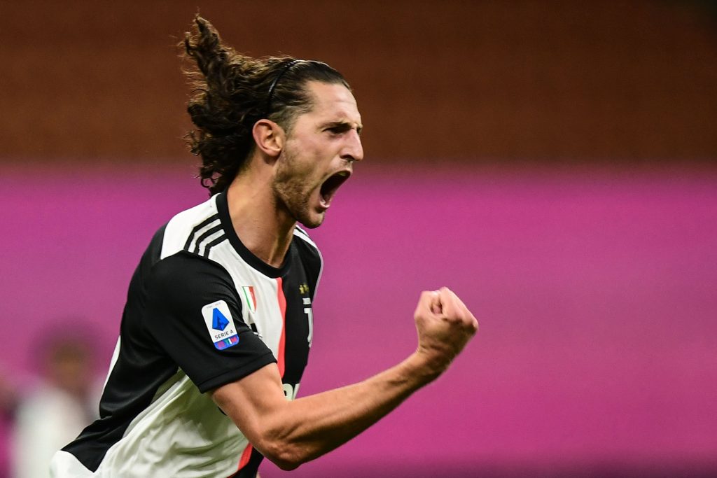 Rabiot celebra su gol. (Foto Prensa Libre: AFP)