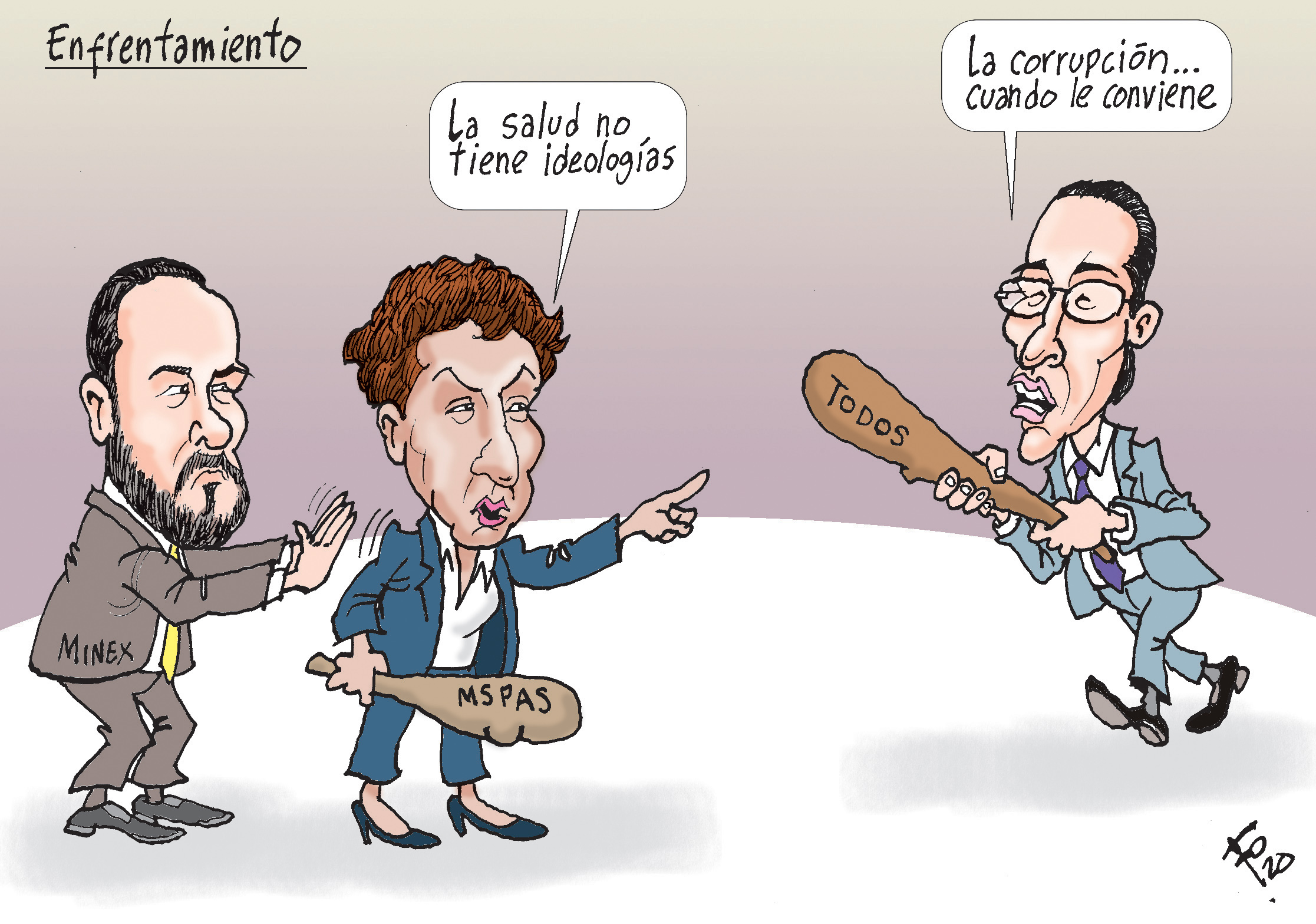 Personajes: Pedro Brolo, Amelia Flores y Felipe Alejos.