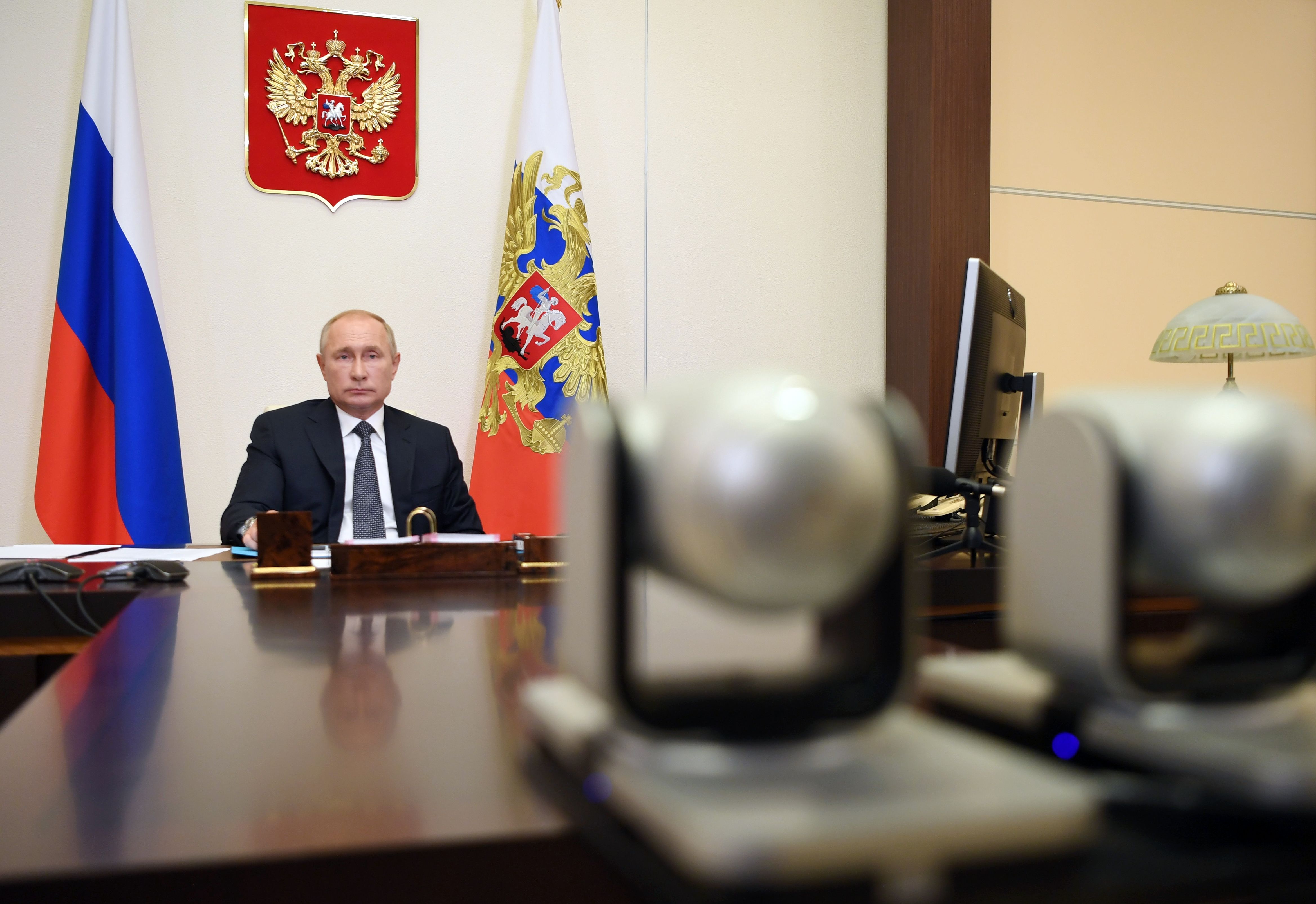 El presidente de Rusia, Vladimir Putin, anunció el registro de la vacuna Sputnik V contra el coronavirus. (Foto Prensa Libre: EFE)

