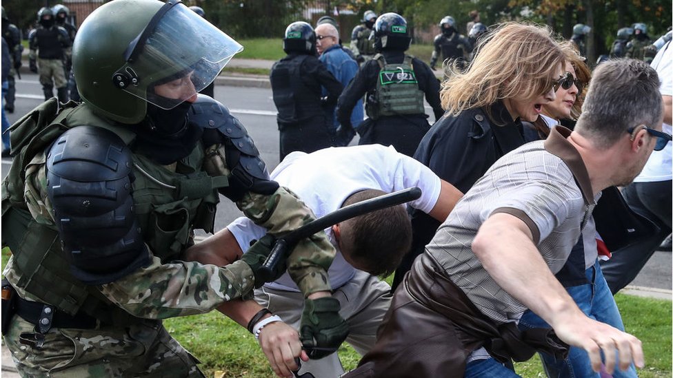 Las protestas en Bielorrusia han sido duramente reprimidas por las fuerzas del orden.