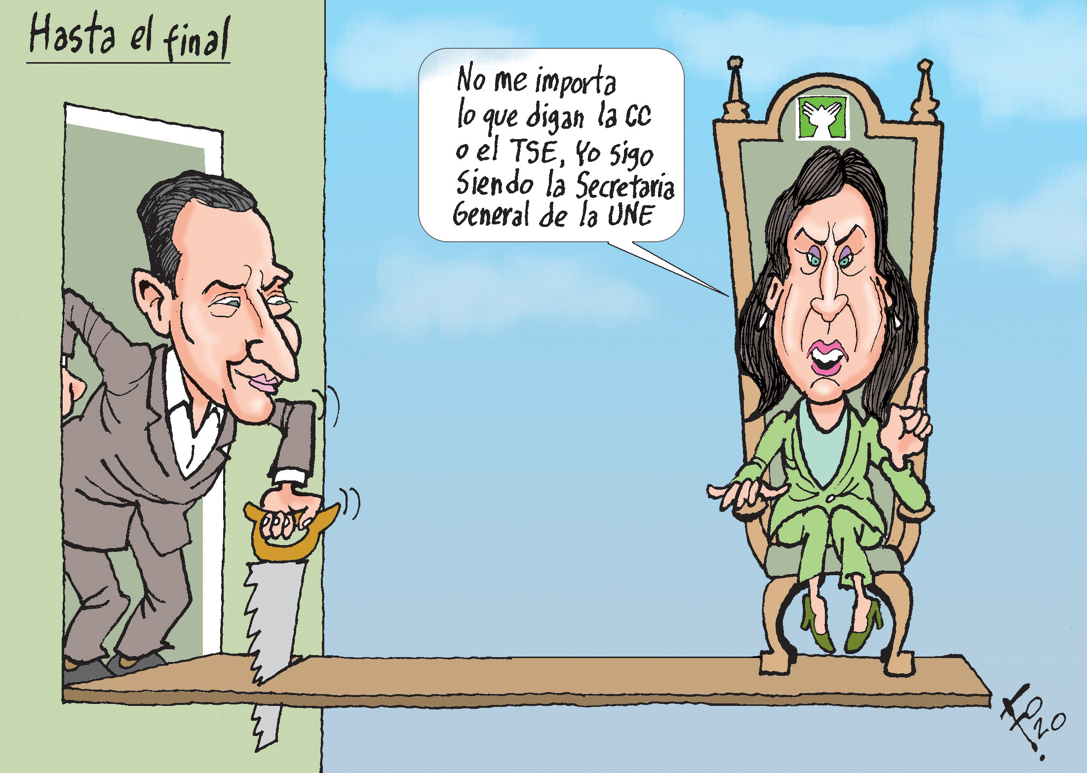 Personajes: Óscar Argueta y Sandra Torres.