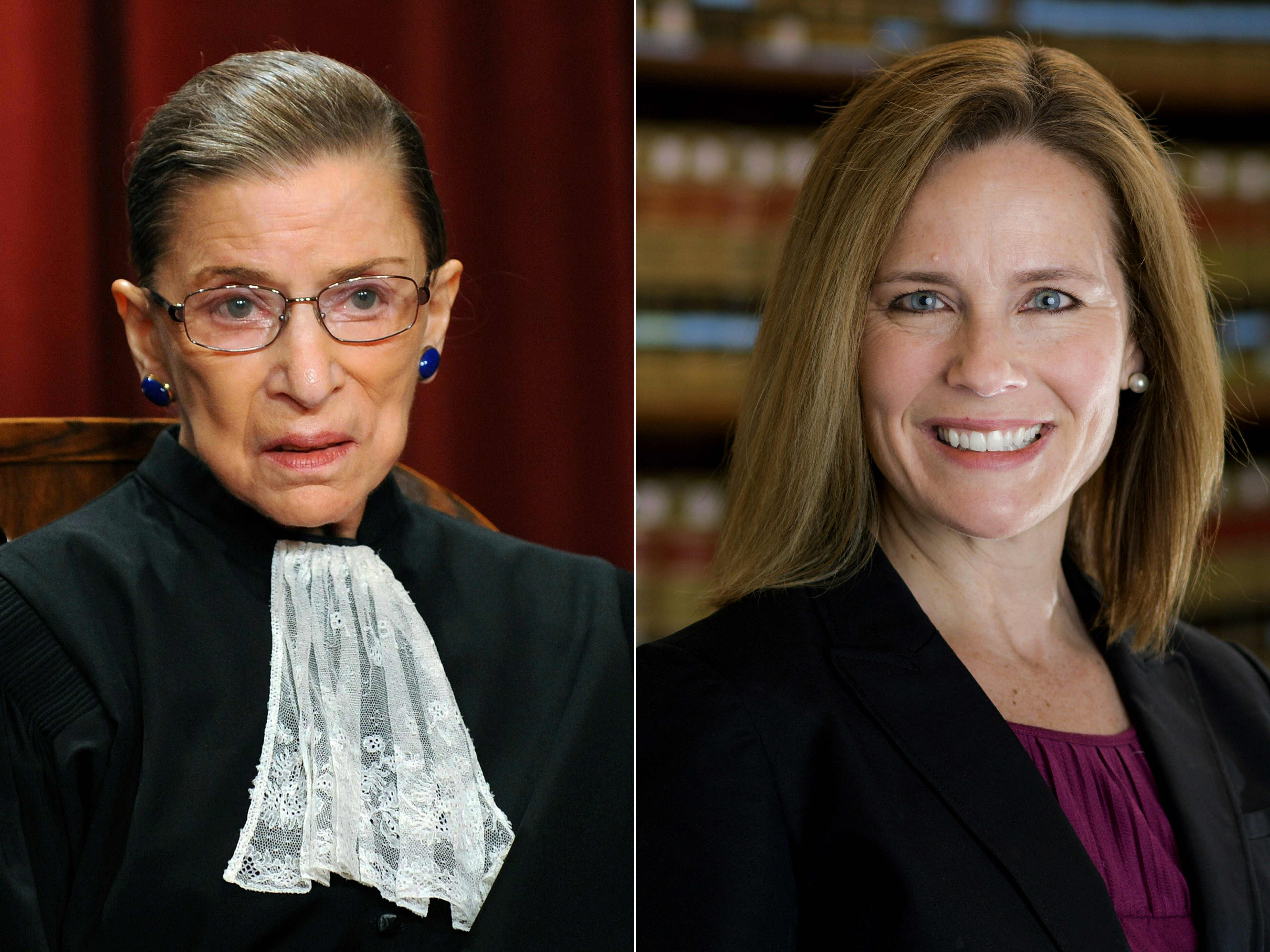 El presidente Donald Trump nombró a Amy Coney Barrett para la Corte Suprema luego de la muerte de la jueza Ruth Ginsburg. (Foto Prensa Libre: AFP)