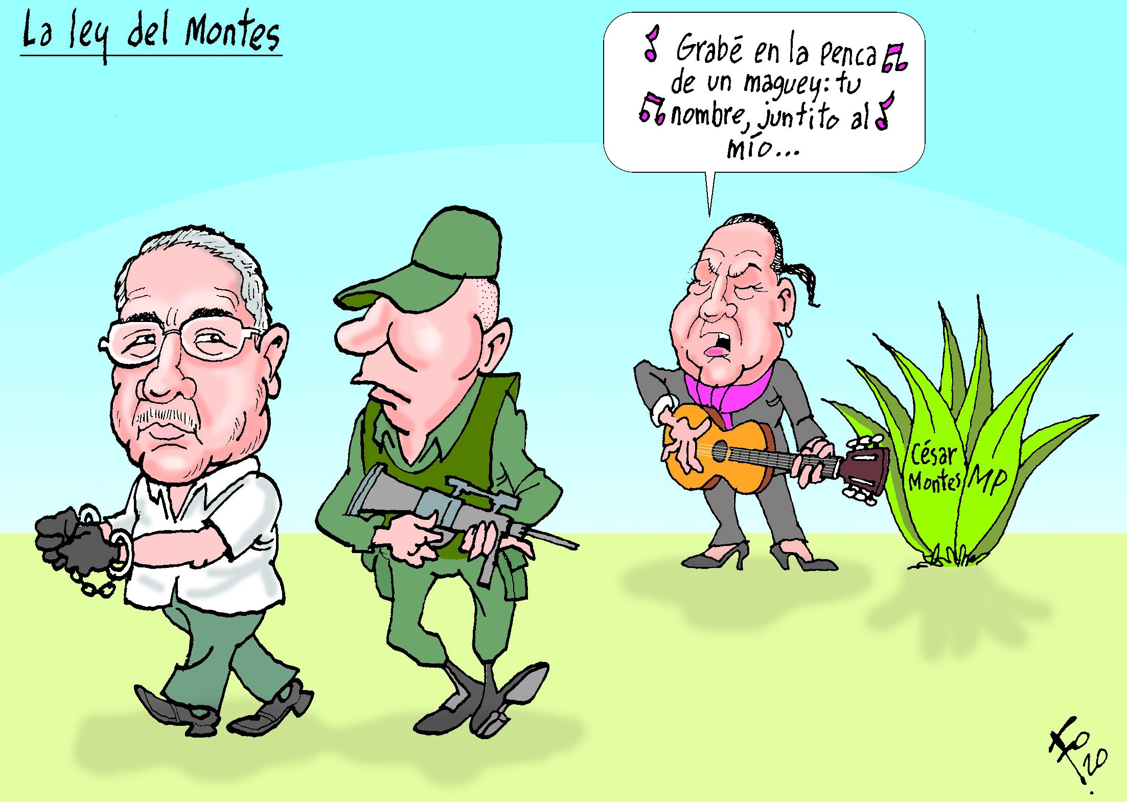 Personajes: Julio César Macías y Consuelo Porras.