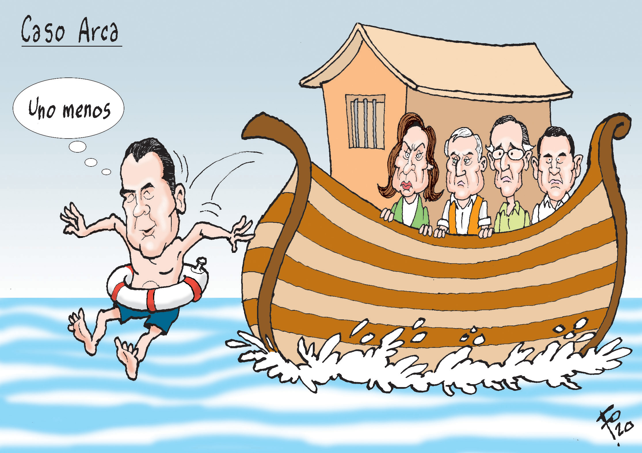 Personajes: Alejandro Sinibaldi, Sandra Torres, Otto Pérez, Álvaro Colom y Jimmy Morales.