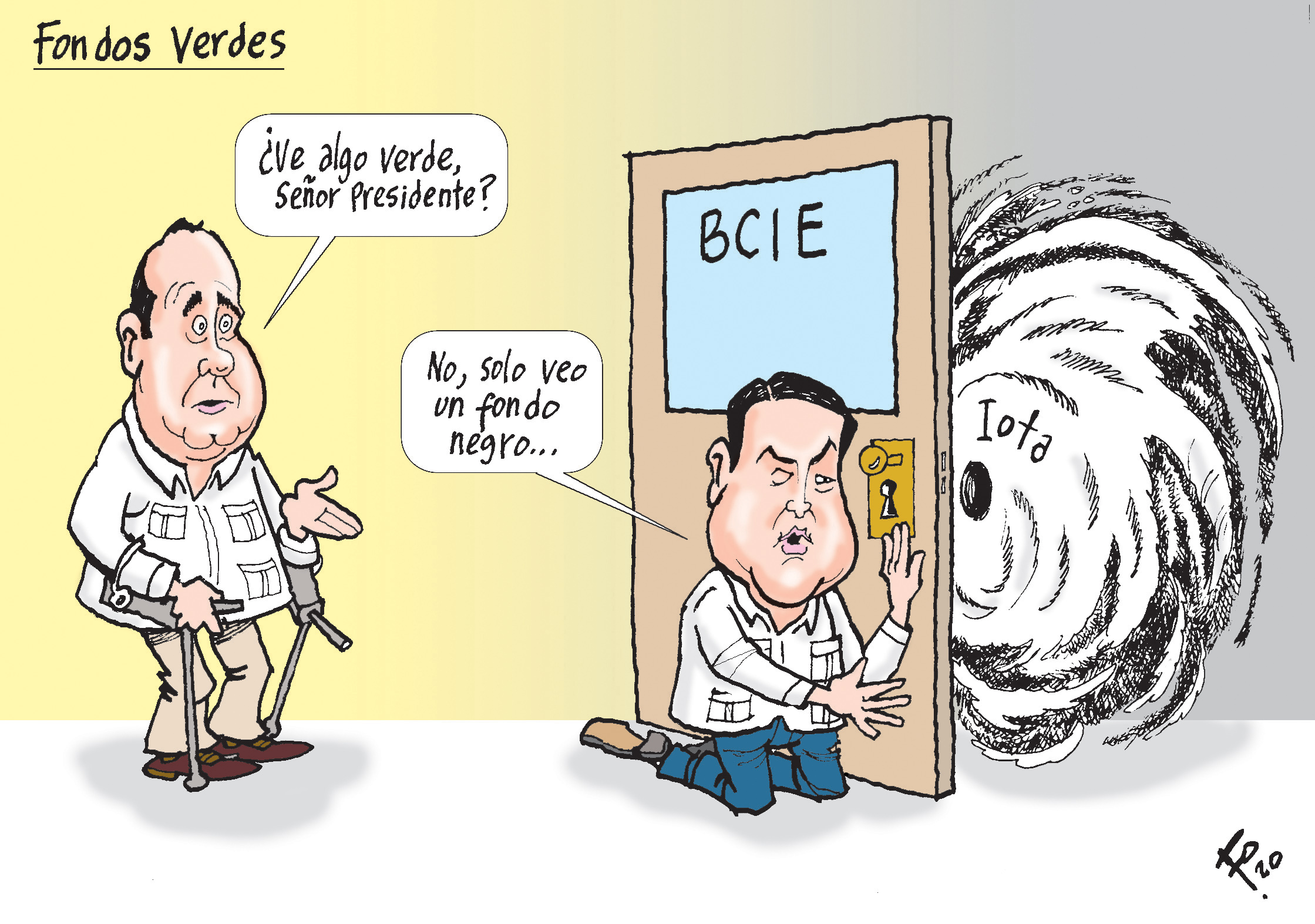 Personajes: Alejandro Giammattei y Orlando Hernández.