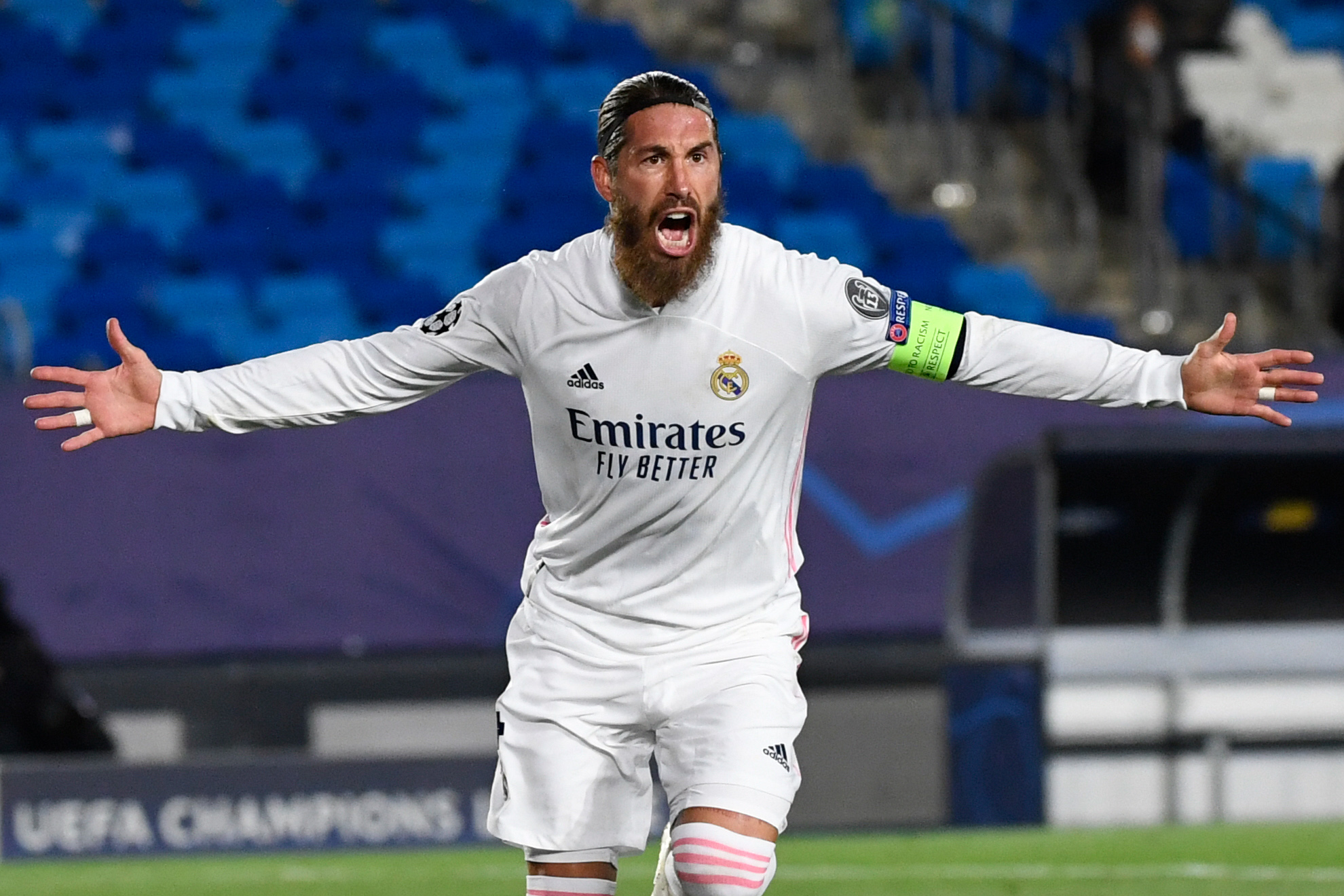 Sergio Ramos dejará al Real Madrid. Se despedirá el jueves 17 de junio en una conferencia de prensa telemática. Foto Prensa Libre: AFP.