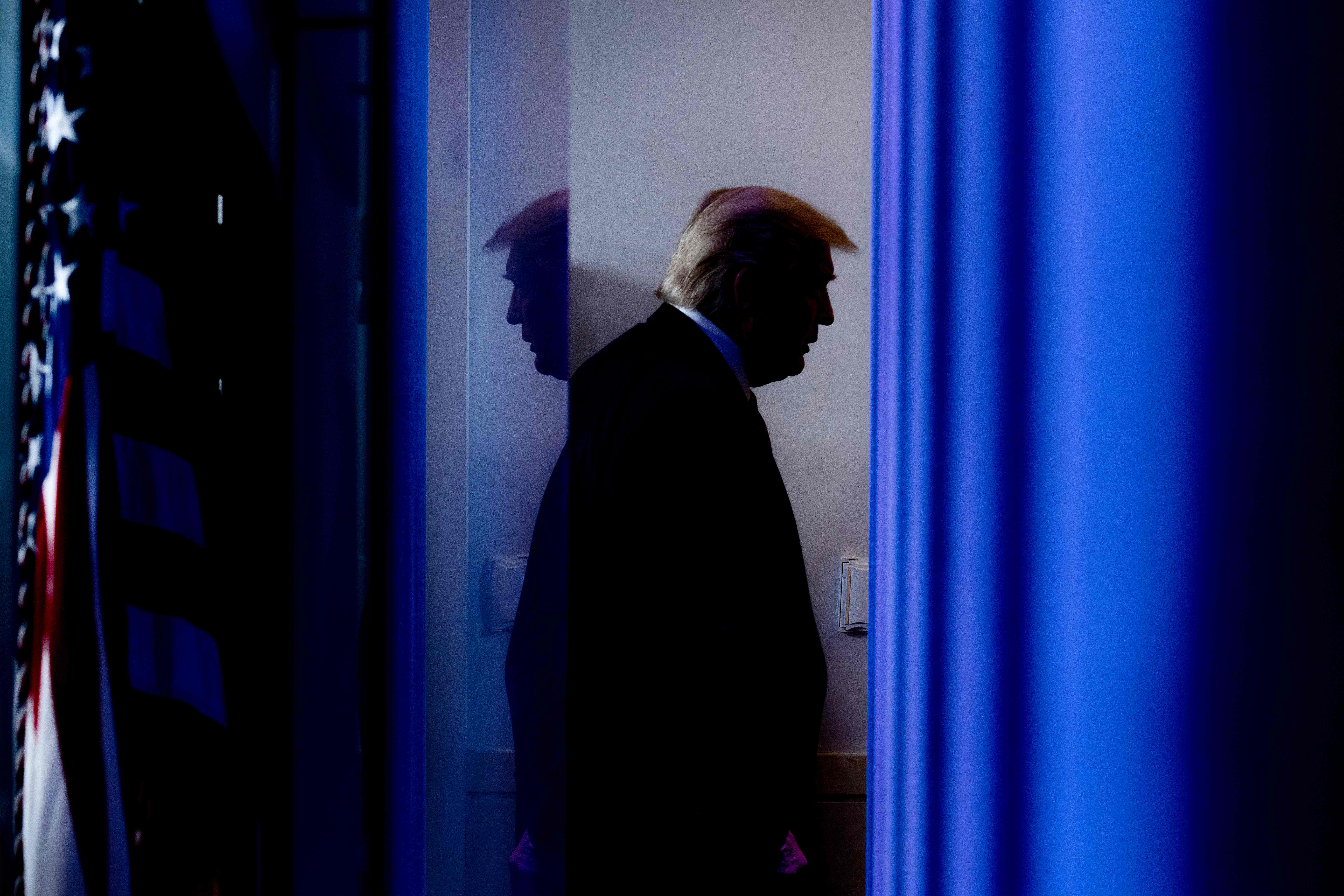 Presidente Donald Trump, el 13 de noviembre, luego de una conferencia de prensa en la Casa Blanca. (Foto: AFP)