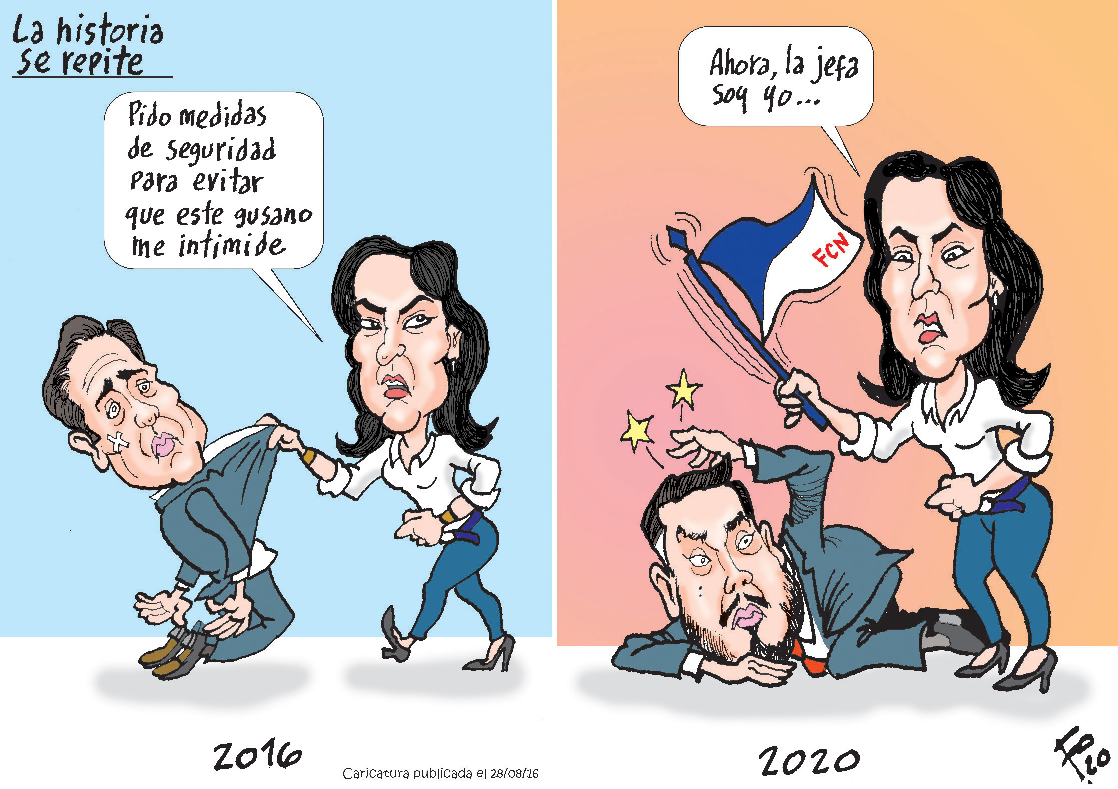 Personajes: Javier Hernández y Patricia Sandoval.