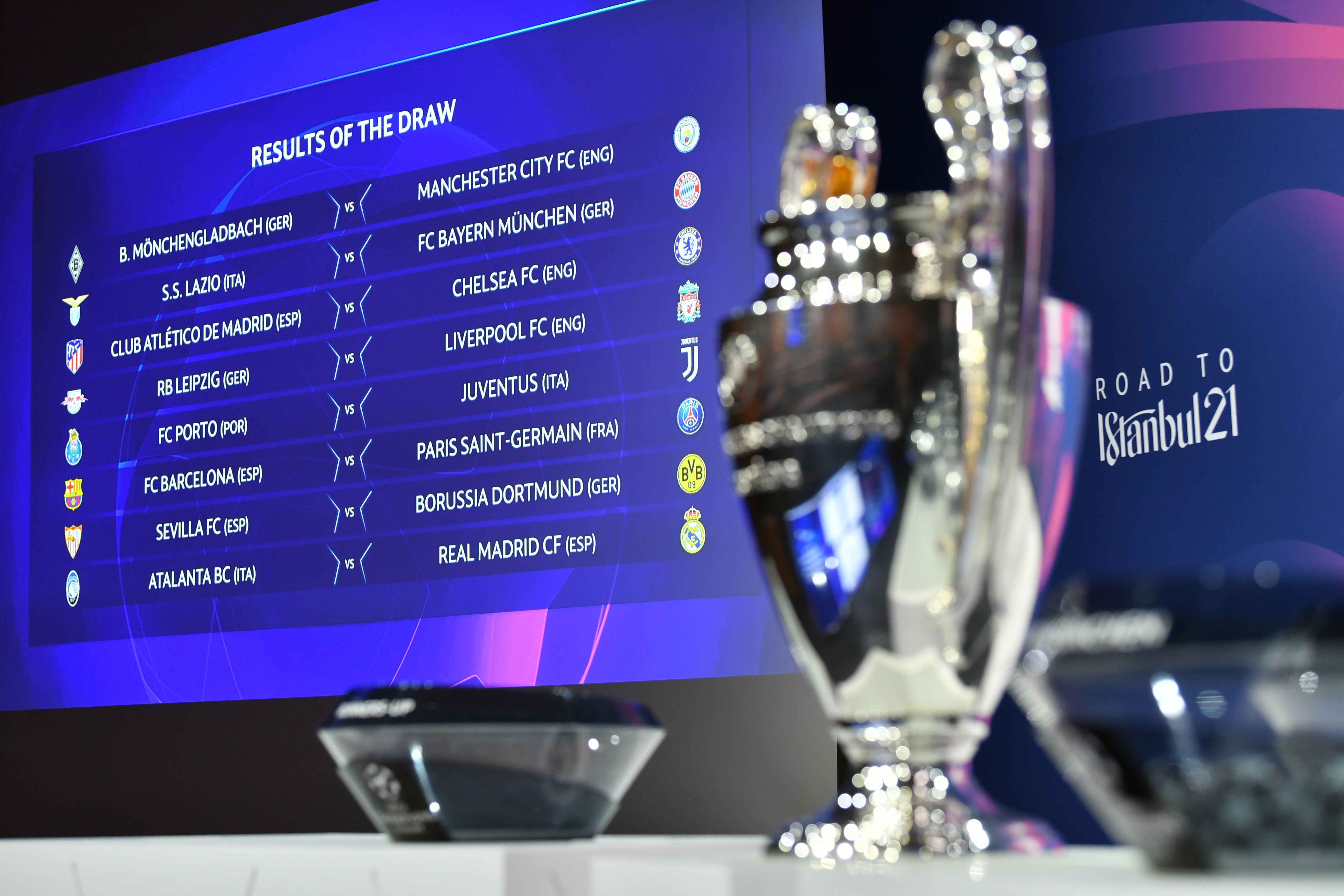 Este lunes fue el sorteo por los octavos de final de la Champions League. Foto Prensa Libre: AFP