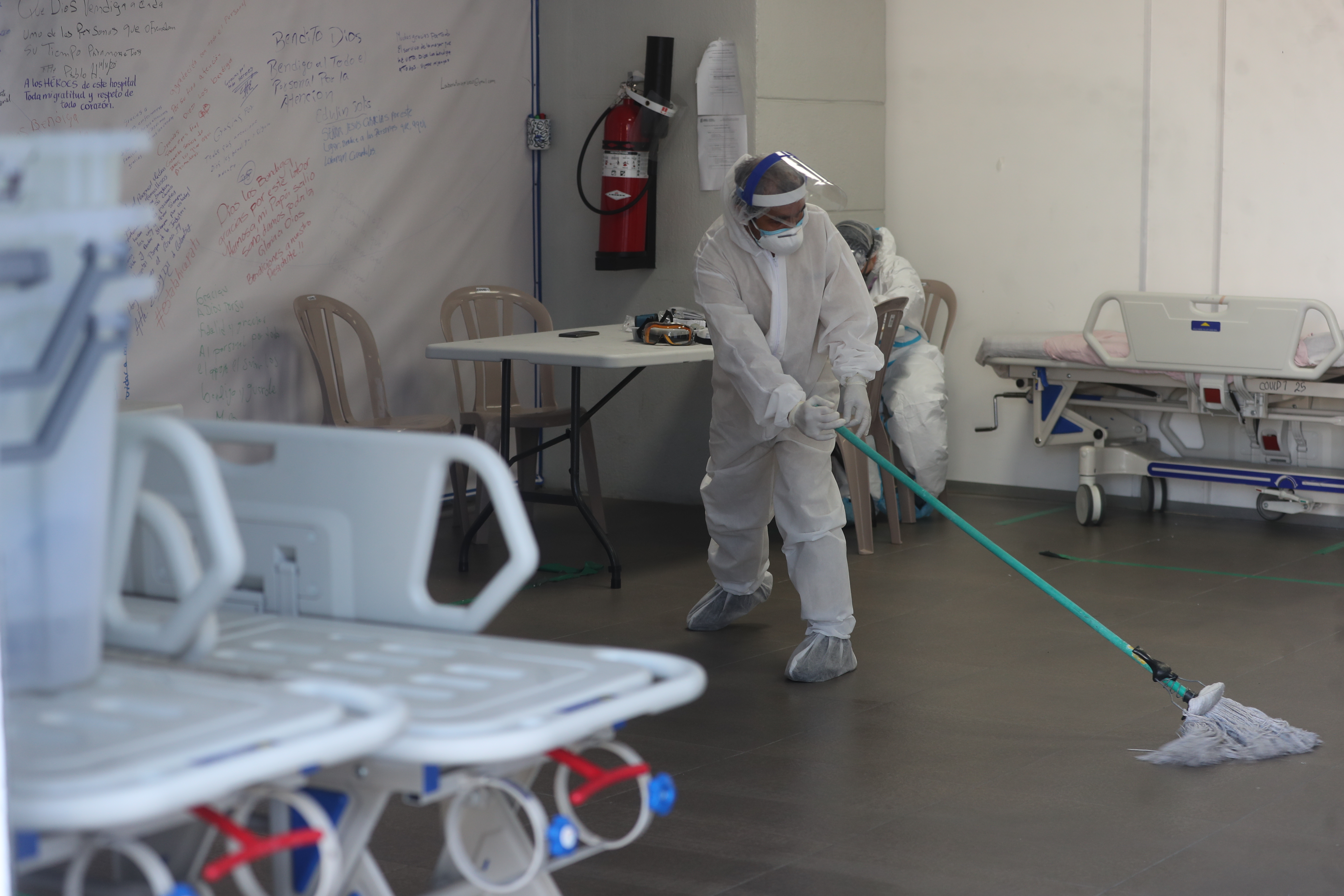 Hospital Temporal Parque de la Industria para atender a pacientes con covid-19. (Foto Prensa Libre: HemerotecaPL)