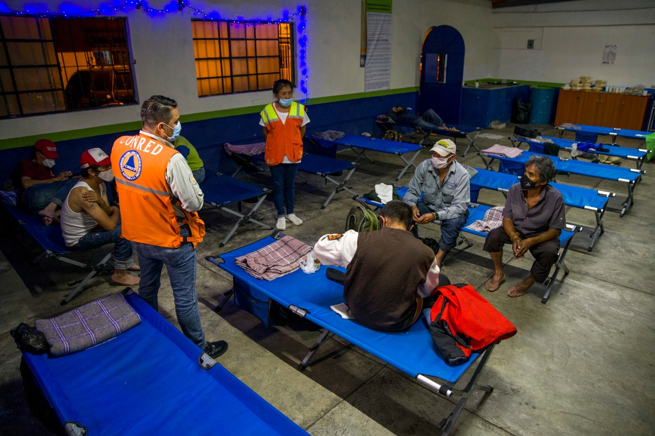 Un albergue de la Conred. Actualmente más de 133 mil personas afectadas por las tormentas ETA e Iota siguen albergadas. (Foto: Conred)