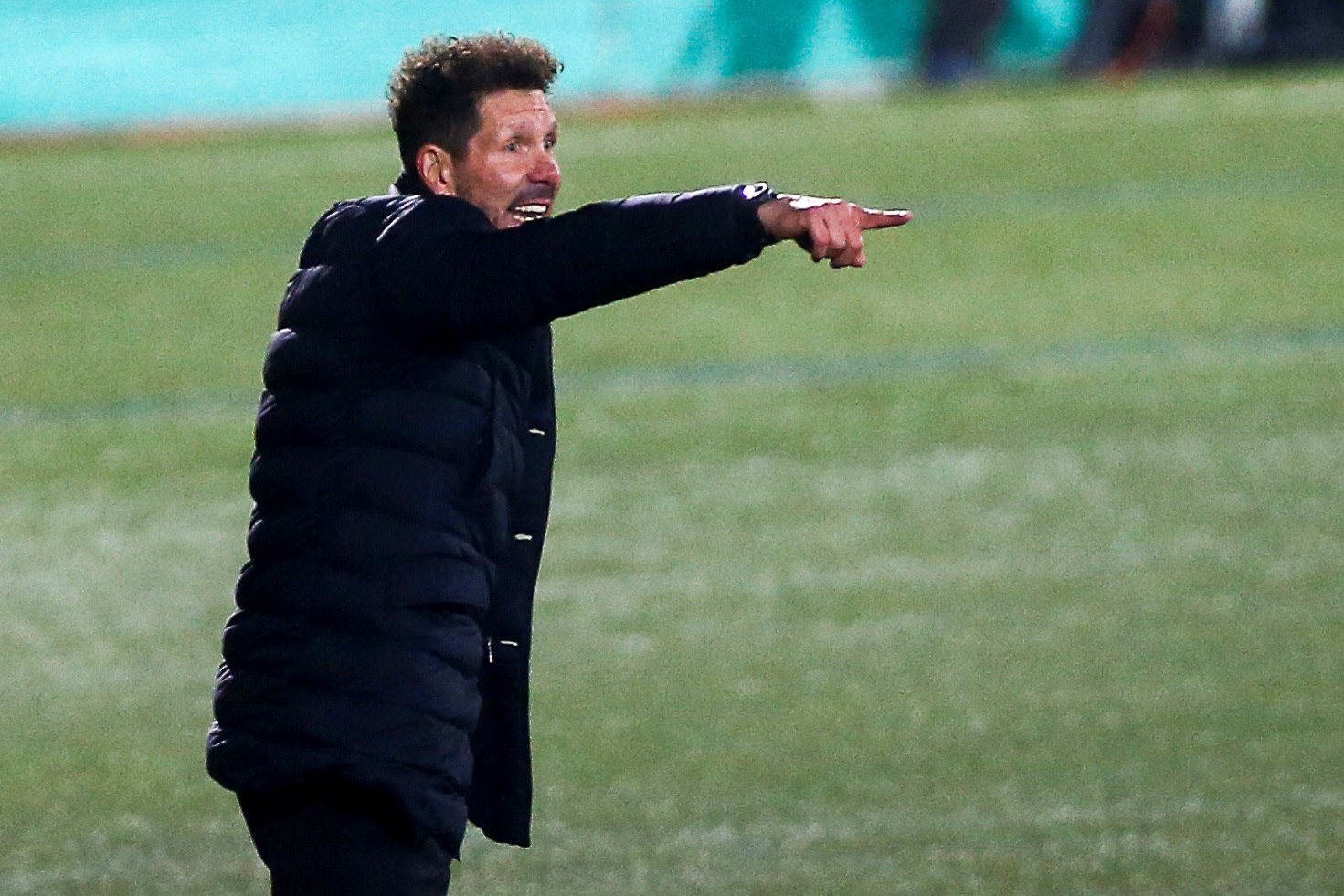 El entrenador del Atlético de Madrid Diego Pablo Simeone, durante el partido contra el UE Cornellá. (Foto Prensa Libre: EFE)