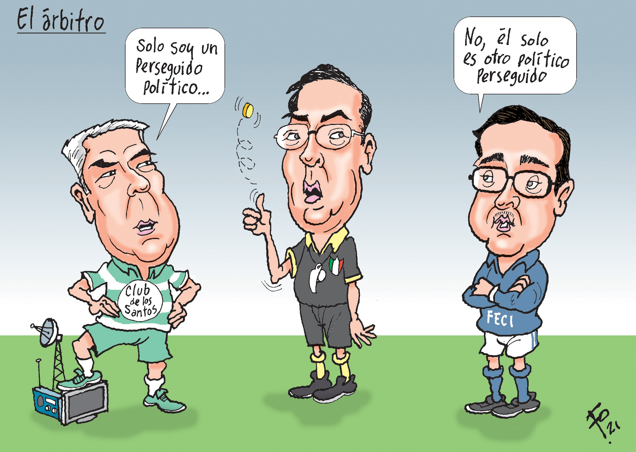 Personajes: Luis Rabbé, Marcelo Erbrad y Francisco Sandoval.