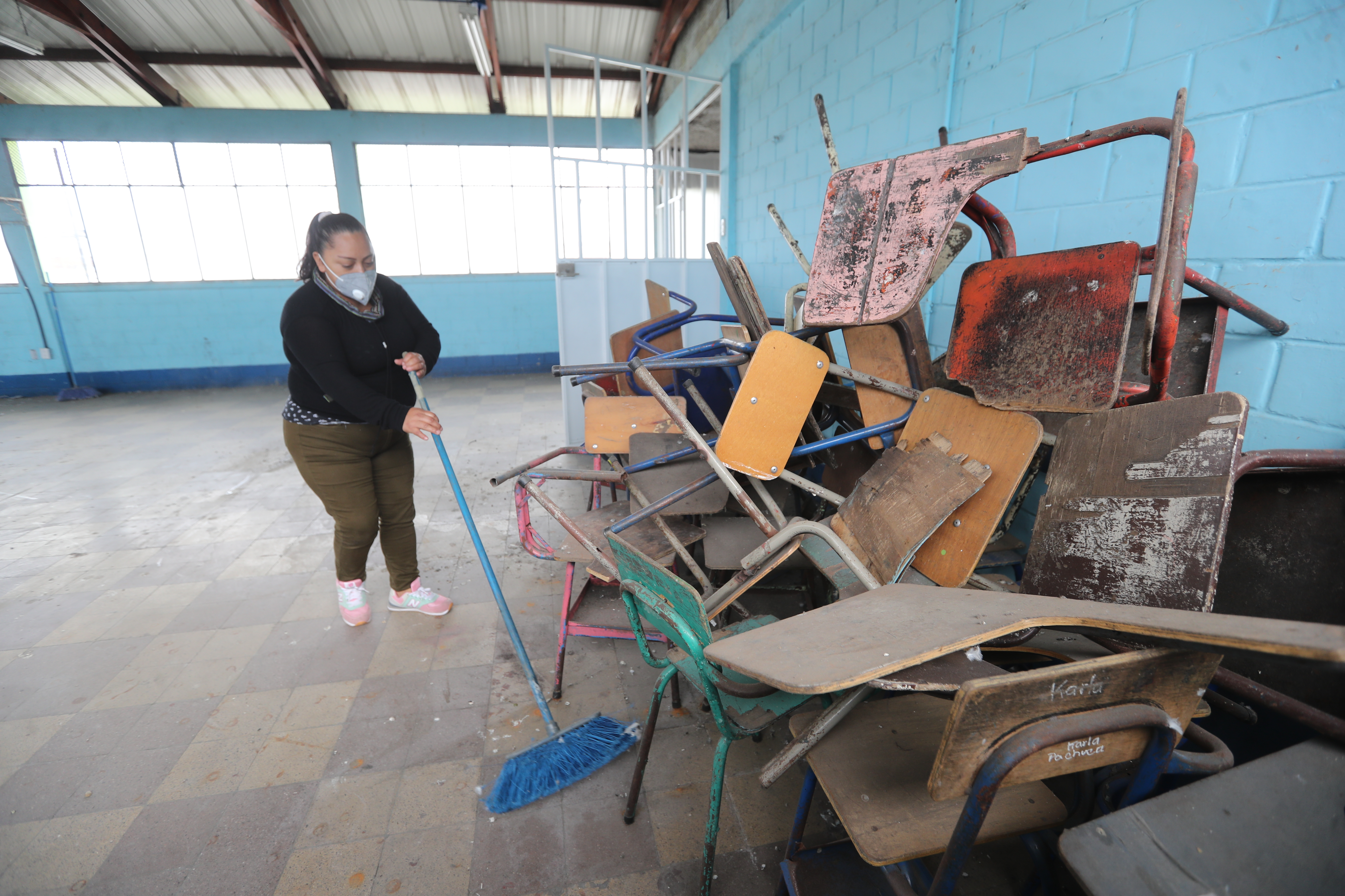 Las clases iniciarán, aunque en modo presencial, a distancia o híbrido, por los protocolos que hay que cumplir por la pandemia del coronavirus. (Foto Prensa Libre: Érick Ávila)